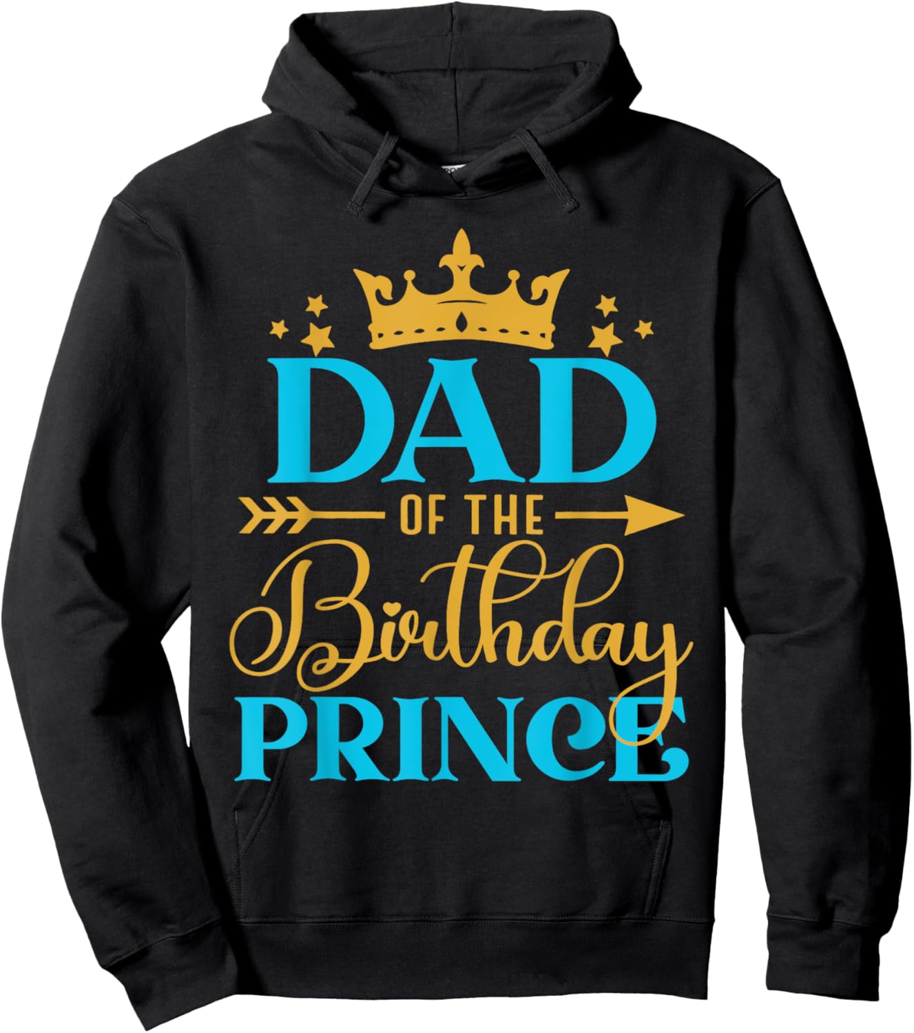 Dad Of The Birthday Prince Boy Bday Party Idea Hoodie - Hoodie | Black
