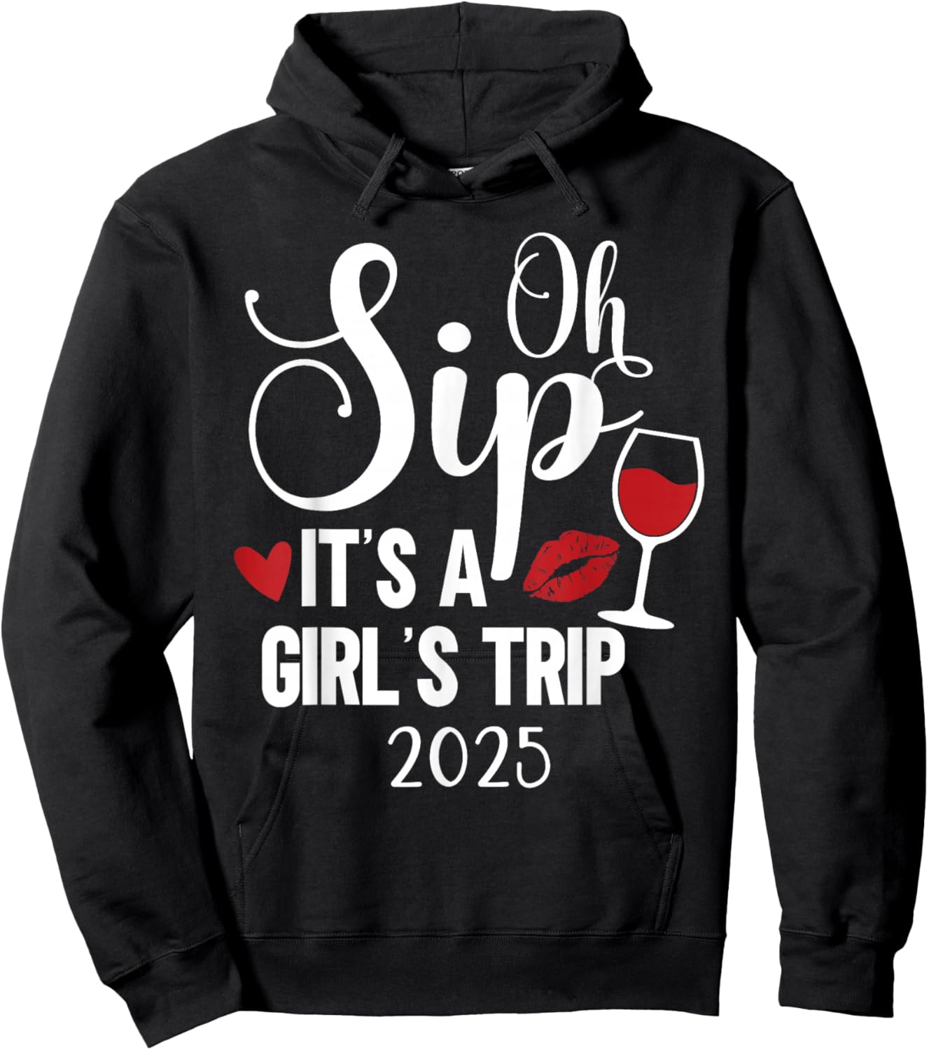 Girls Trip 2025 Weekend Vacation Matching Group Hoodie - Hoodie | Black