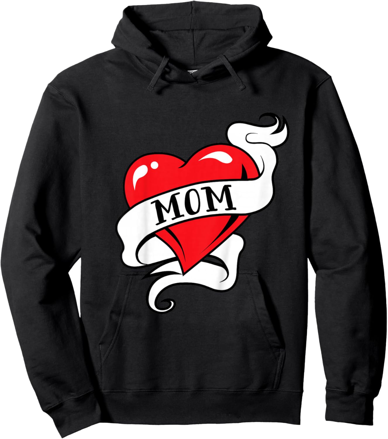 Mom Heart Tattoo for Mother's Day Love Mom Hoodie - Hoodie | Black
