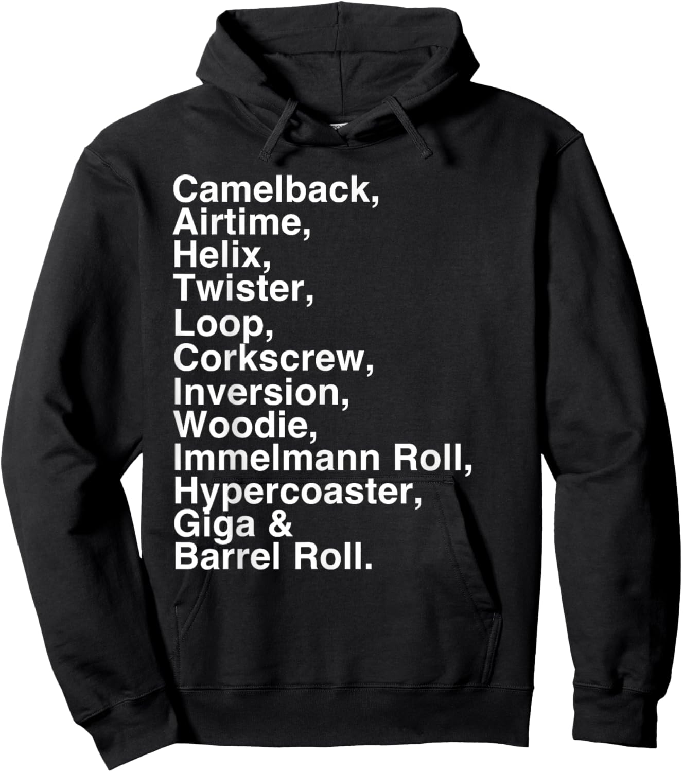 Roller Coaster Lover's: Airtime, Helix, Corkscrew -Fun Gifts Hoodie - Hoodie | Black
