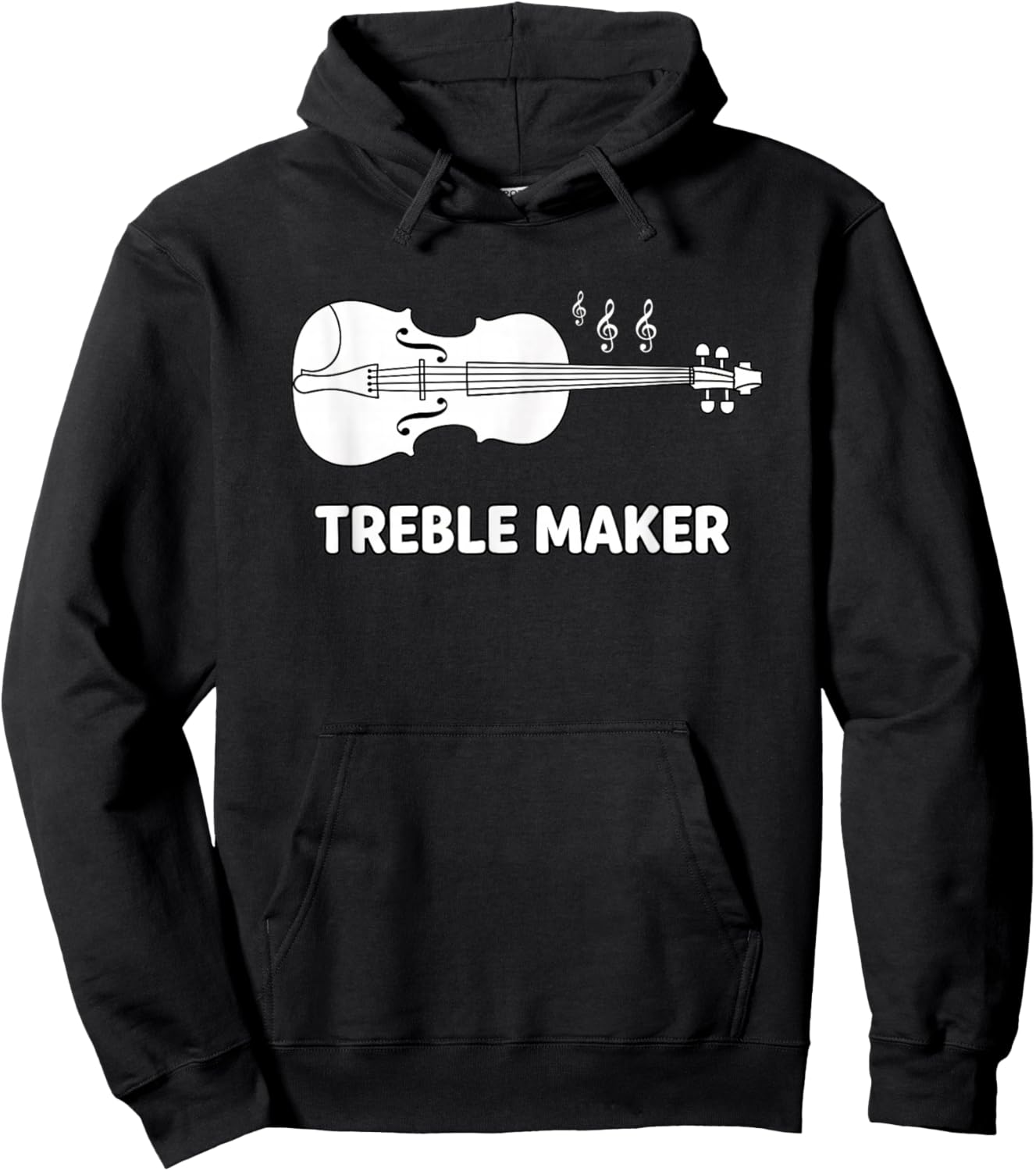 Treble Maker Violin Funny Kids Music Lover Fiddle Player Hoodie - Hoodie | Black