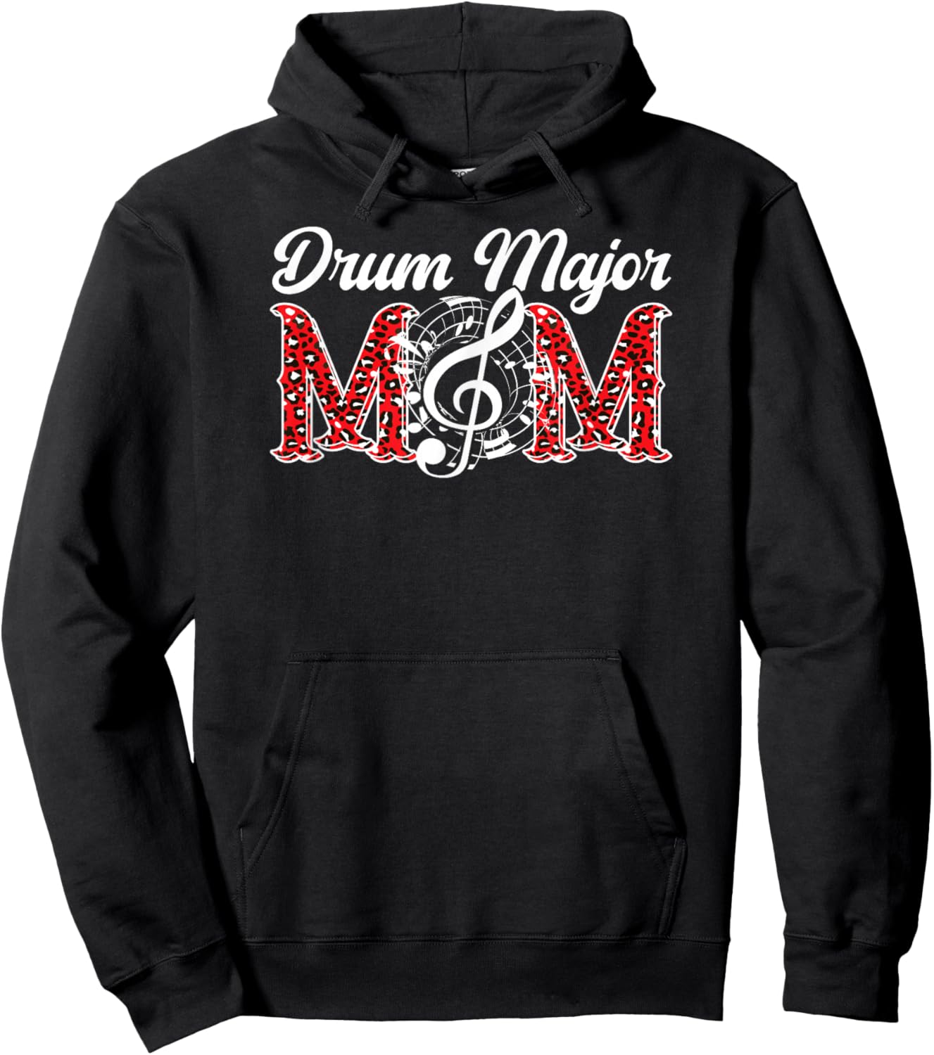 Drum Major Mom Leopard Mom Of A Drum Major Mother Hoodie - Hoodie | Black