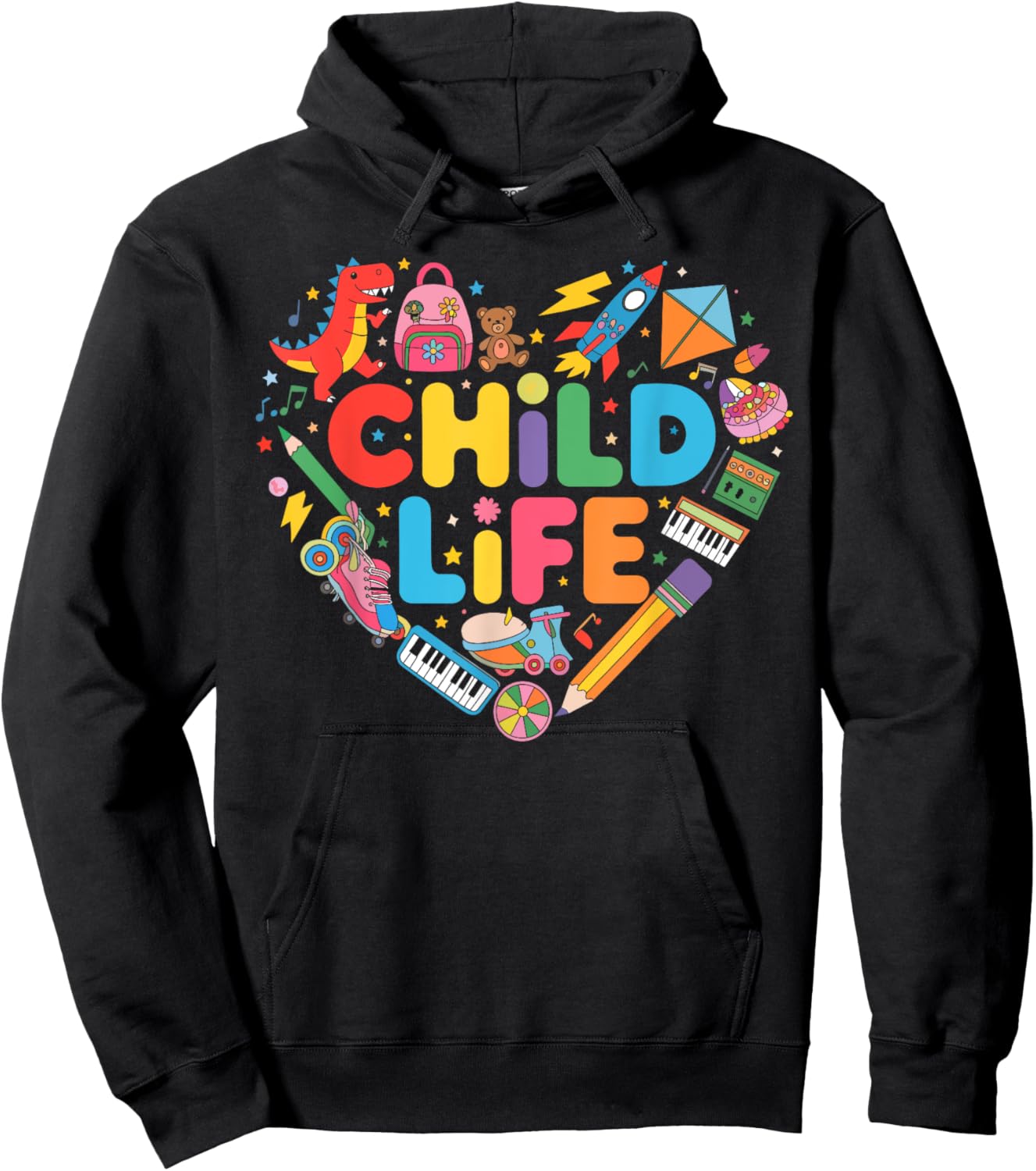 Child Life Specialist Play Therapy Pediatric Healthcare Hoodie - Hoodie | Black