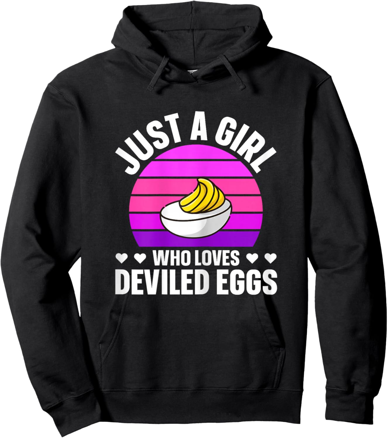 Just a Girl who Loves Deviled Eggs - Deviled Egg Hoodie - Hoodie | Black