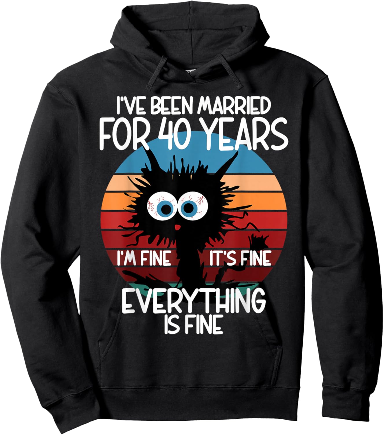 Ruby Wedding I've Been Married for 40 Years Hoodie - Hoodie | Black