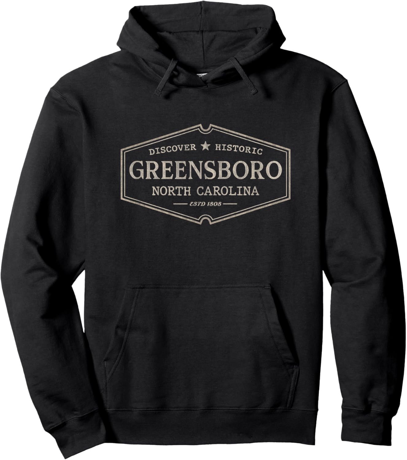 Greensboro North Carolina | Historic Greensboro NC Hoodie - Hoodie | Black