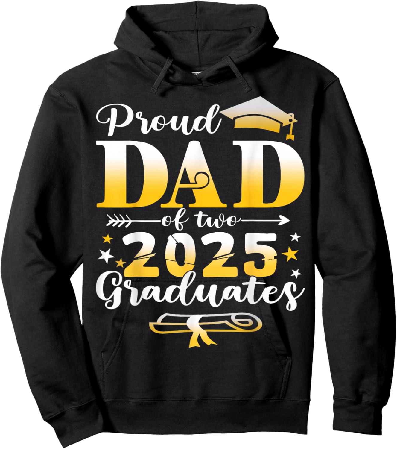 Proud Dad of two class of 2025 graduates twins graduation Hoodie - Hoodie | Black