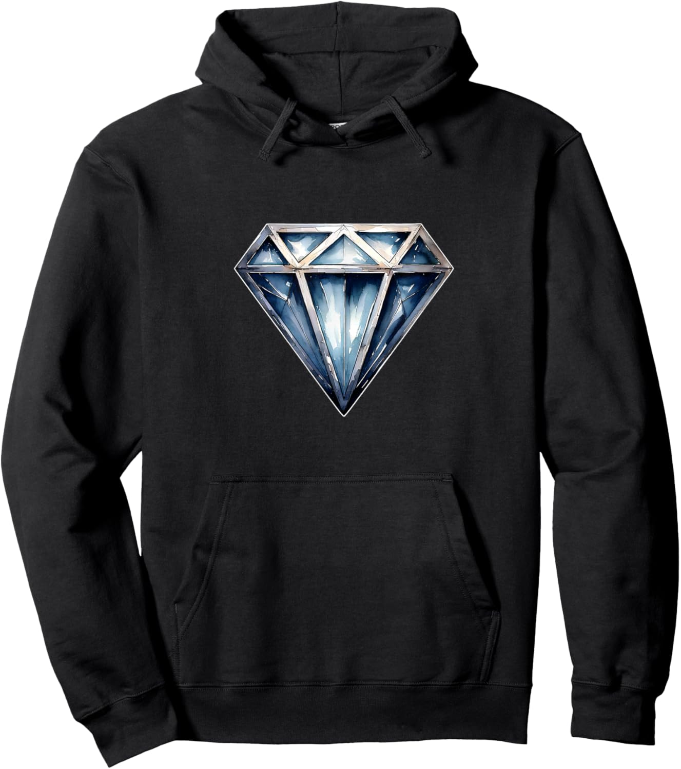 Diamond Black Black Men's Cool Shirts Hoodie - Hoodie | Black