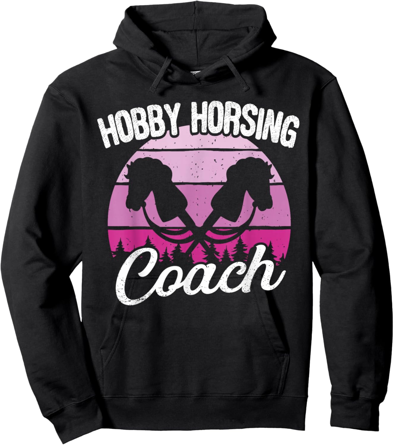 Hobby Horsing Horse Riding Trainer Coach , black, S Hoodie - Hoodie | Black