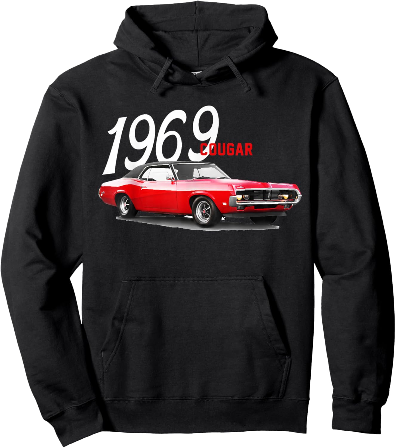 1969 69 Mercury classic Cougar Vinatge cars Hoodie - Hoodie | Black