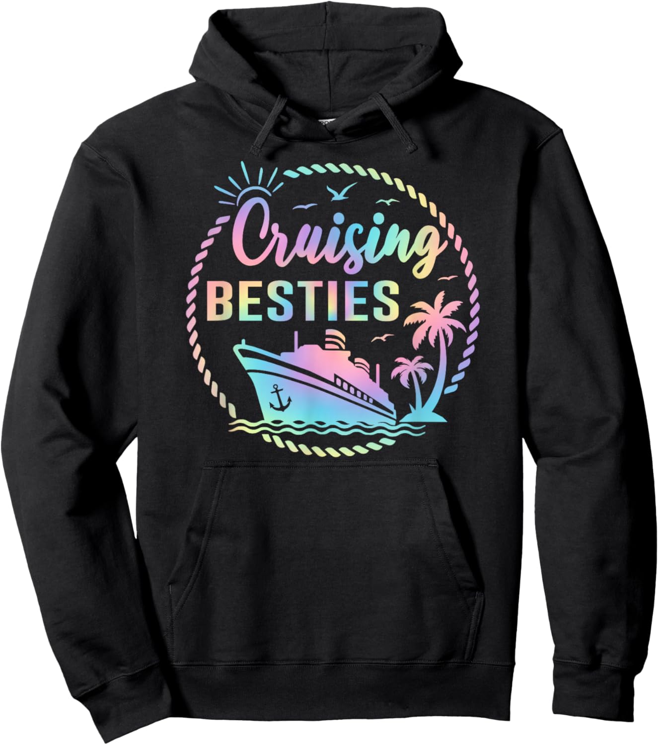 Cruising Besties Friends Cruise Besties Gone Cruising Trip Hoodie - Hoodie | Black