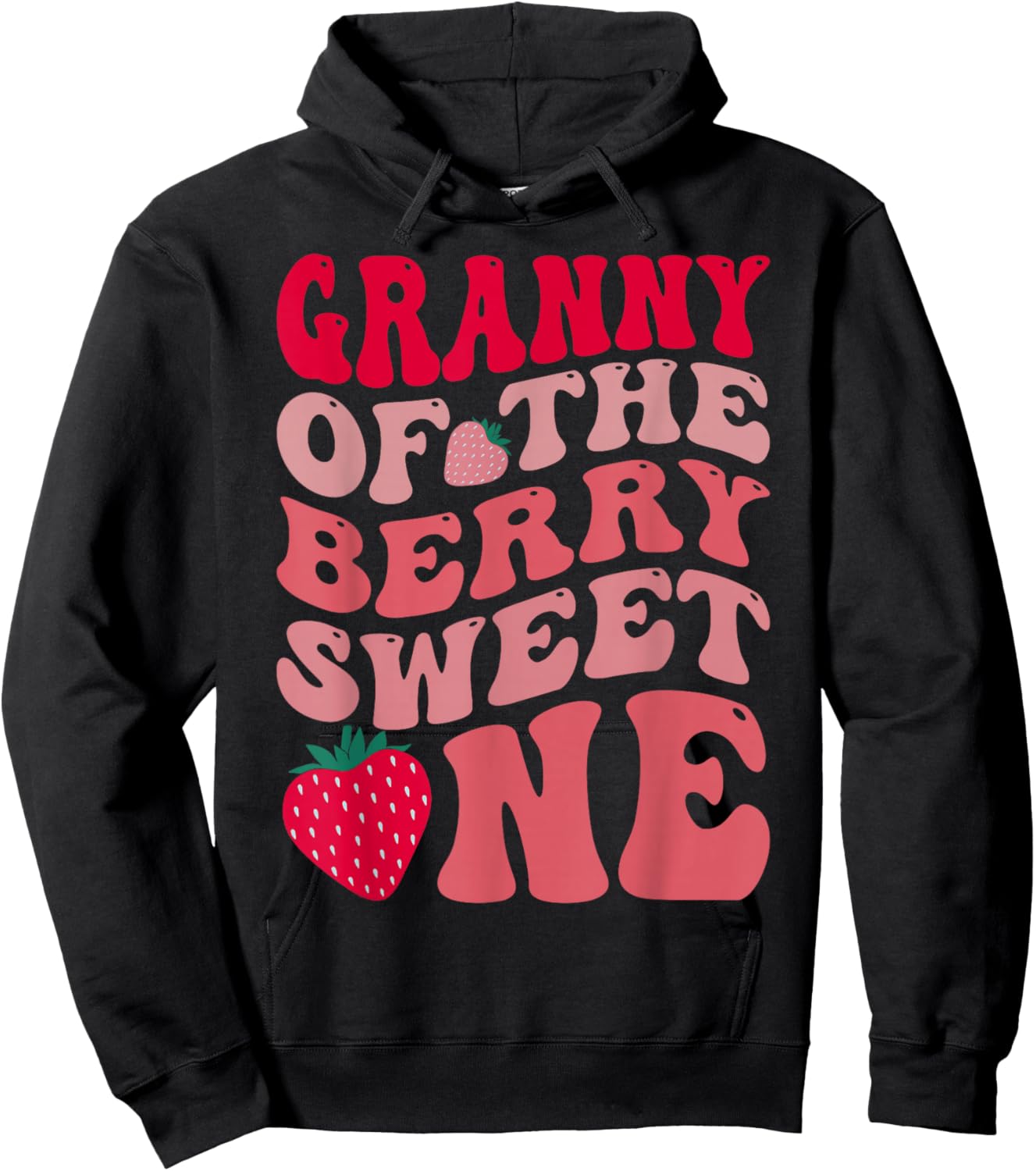 Granny of The Berry Sweet One Strawberry First Birthday Hoodie - Hoodie | Black