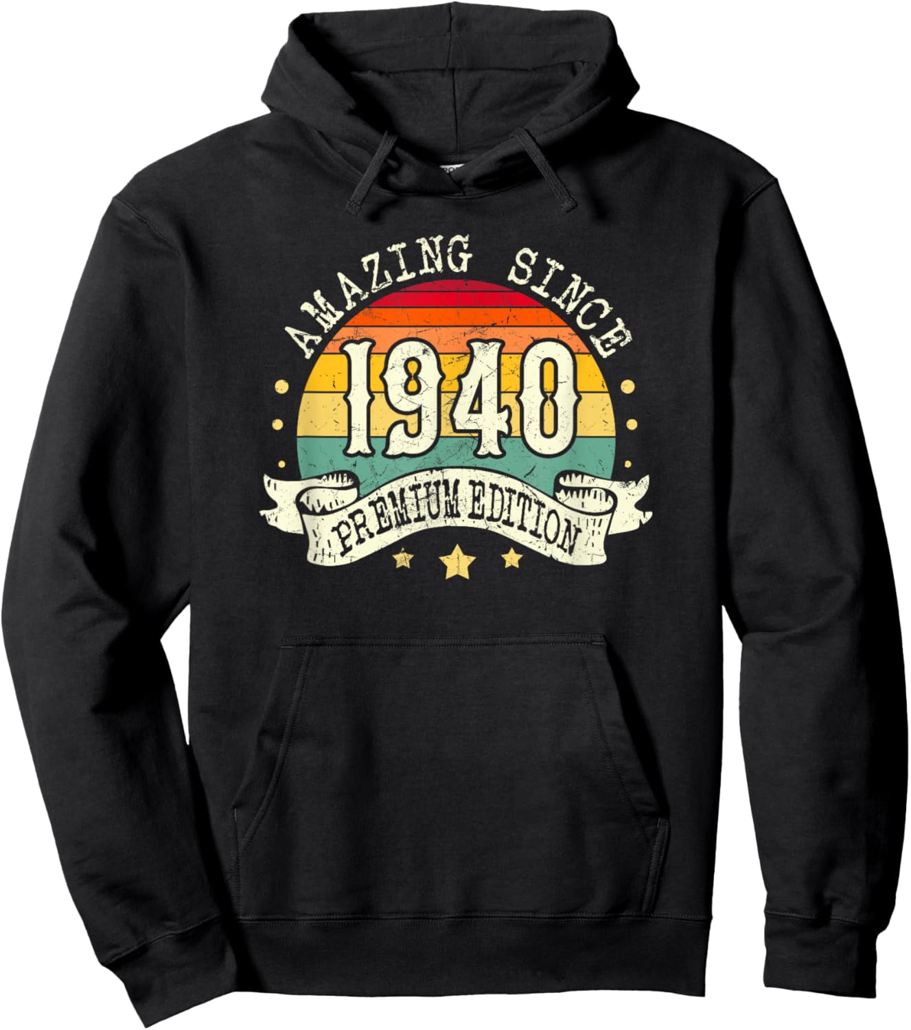 1940 Birthday Amazing Premium Edition Born In 1940 Birthday Hoodie - Hoodie | Black