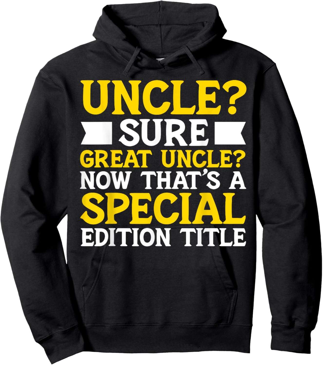 New Great Uncle Baby Announcement Uncles Father's Day Hoodie - Hoodie | Black