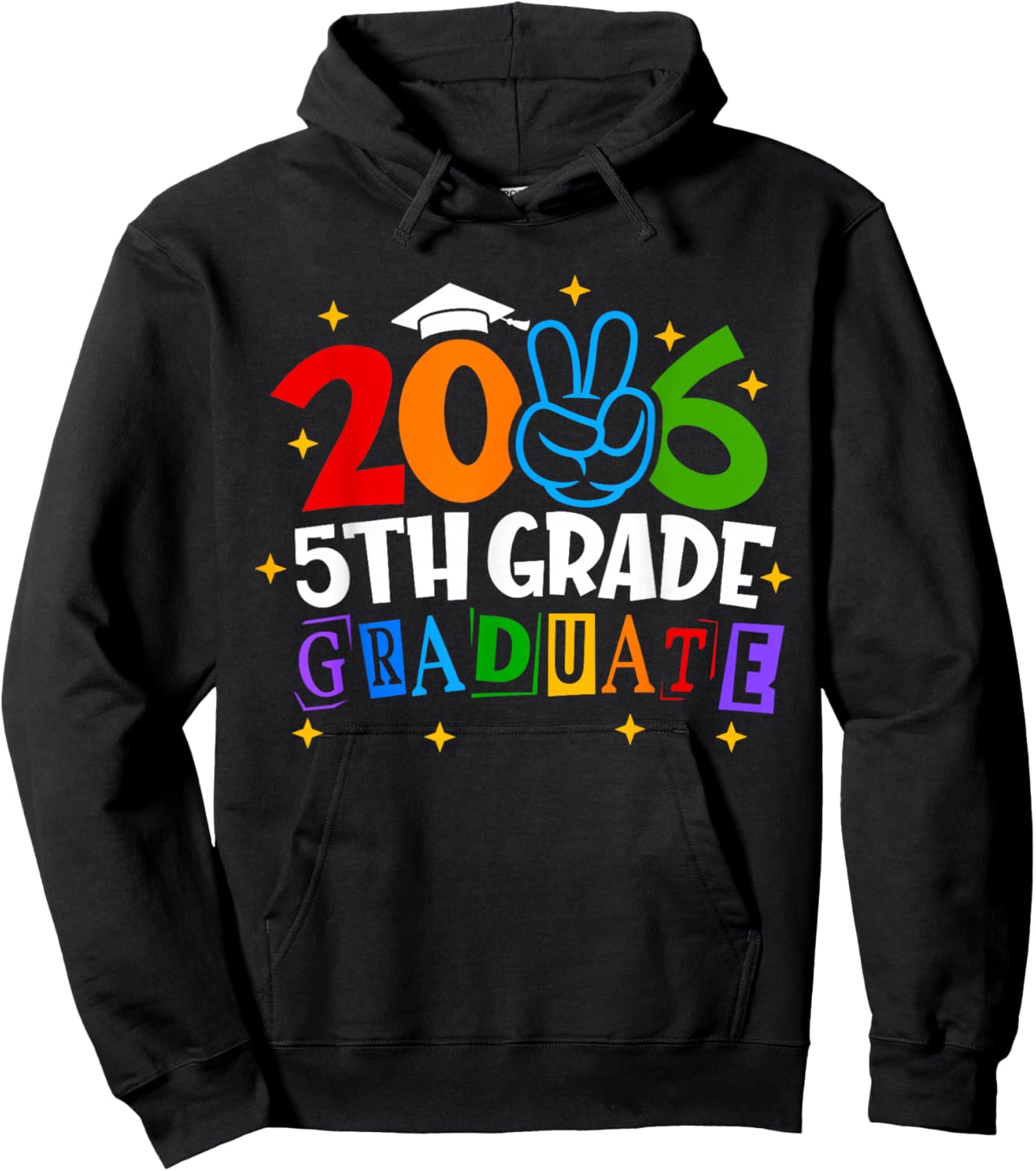 5th Fifth Grade Graduate 2026 Graduation Class of 2026 Kids Hoodie - Hoodie | Black