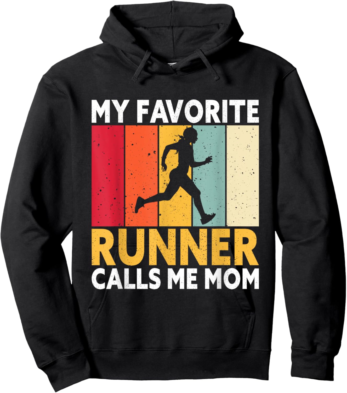 My Favorite Runner Calls Me Mom Hoodie - Hoodie | Black