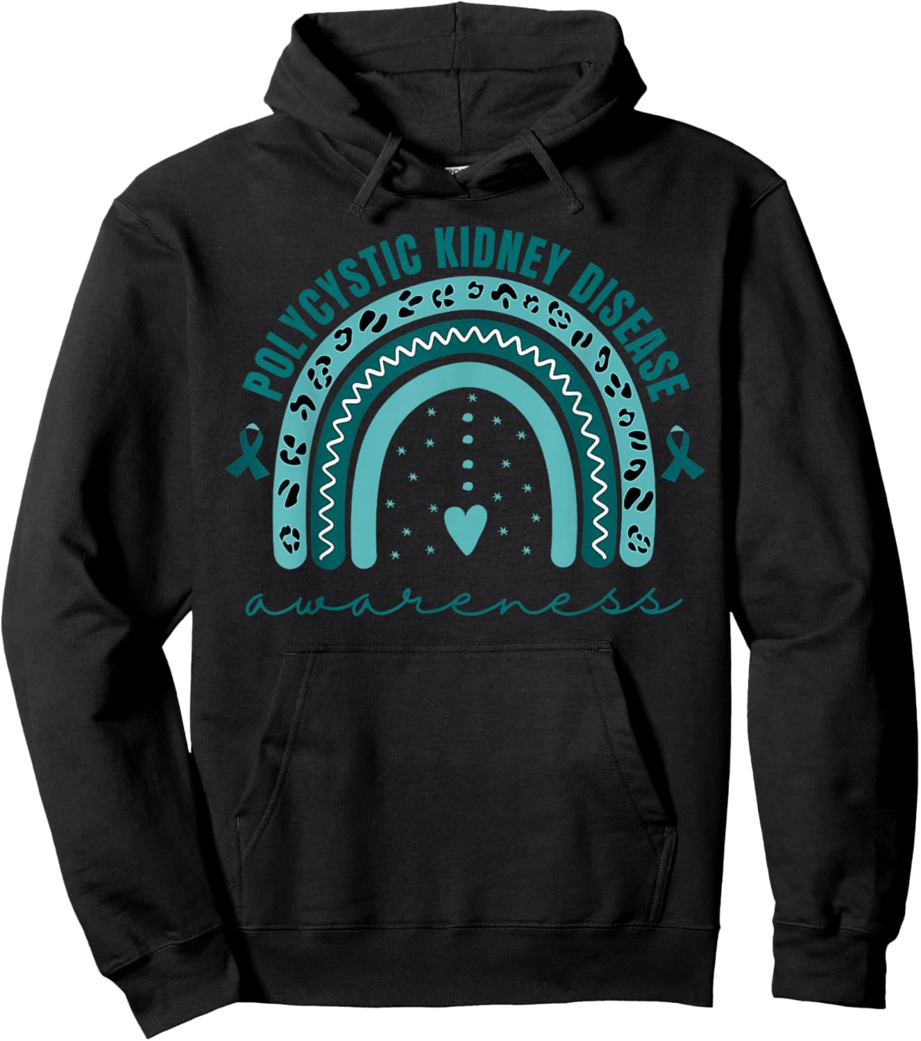 Polycystic Kidney Disease Awareness PKD Journey Warrior Hoodie - Hoodie | Black