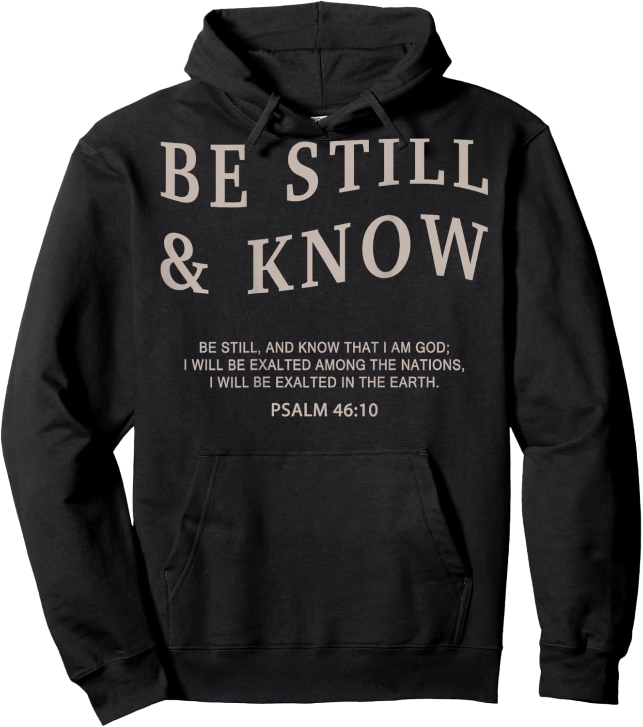 Men Be Still & Know Christian Teen Girl Women Jesus God Hoodie - Hoodie | Black