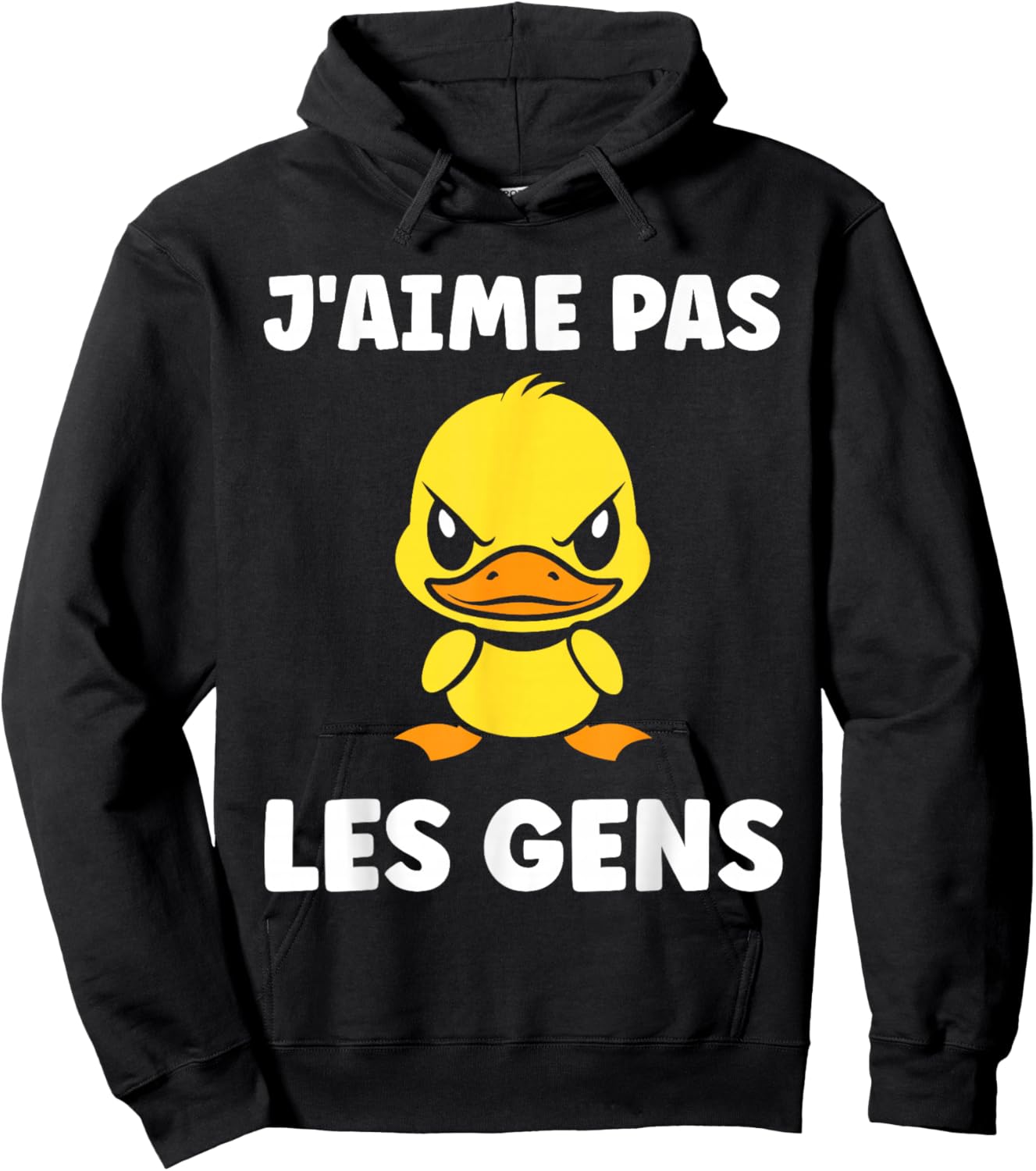 Funny Duck Cute Grunt Funny I Love Not People Hoodie - Hoodie | Black