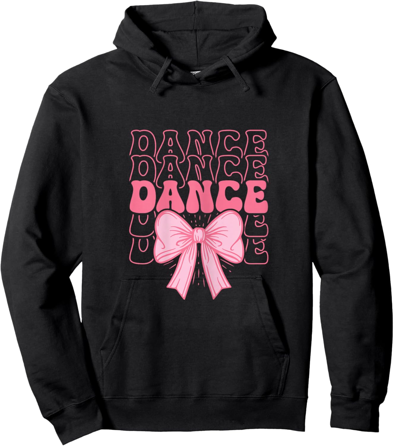 Cute Dance Coquette Bow Kids Girls Ballet Dancing Hoodie - Hoodie | Black