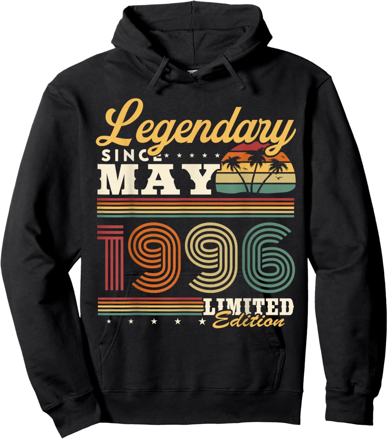 Vintage Cadeau d'anniversaire 30 Ans Nés en Mai 1996 Hoodie - Hoodie | Black