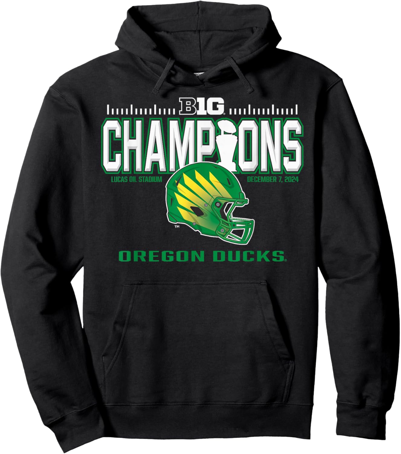 Oregon Ducks Big Ten Champs 2024 Football Locker Room Hoodie - Hoodie | Black