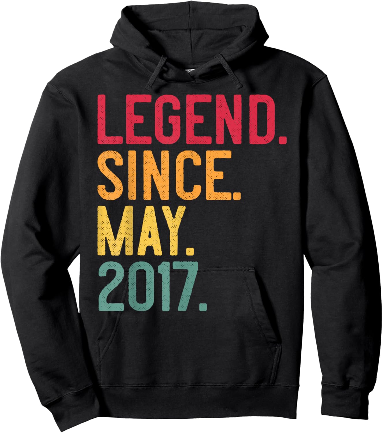 Legend Since May 2017 8 Years Old 8th Birthday - Vintage Hoodie - Hoodie | Black