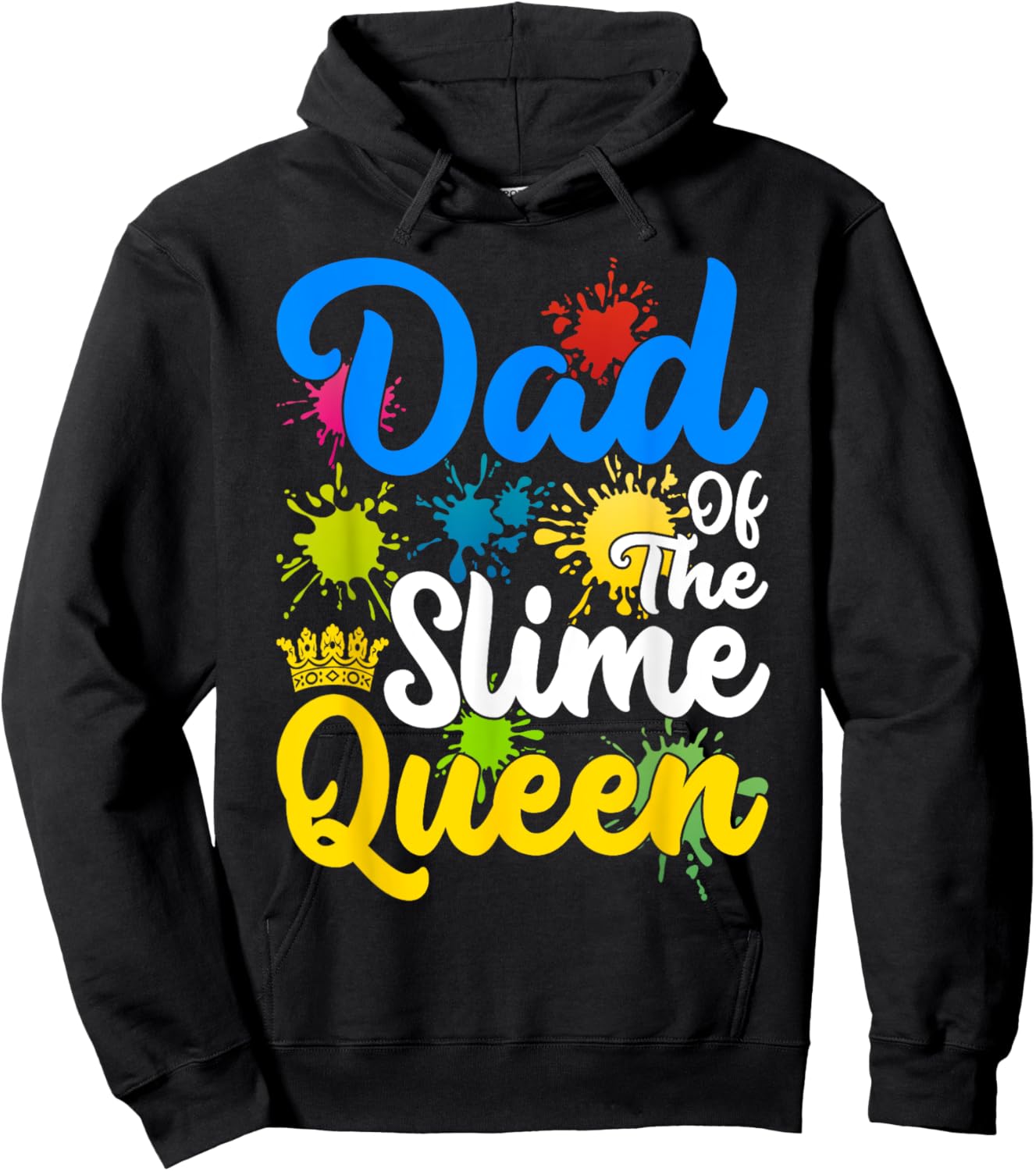 Dad And Mom Of The Slime Queen Birthday Party Family Hoodie - Hoodie | Black