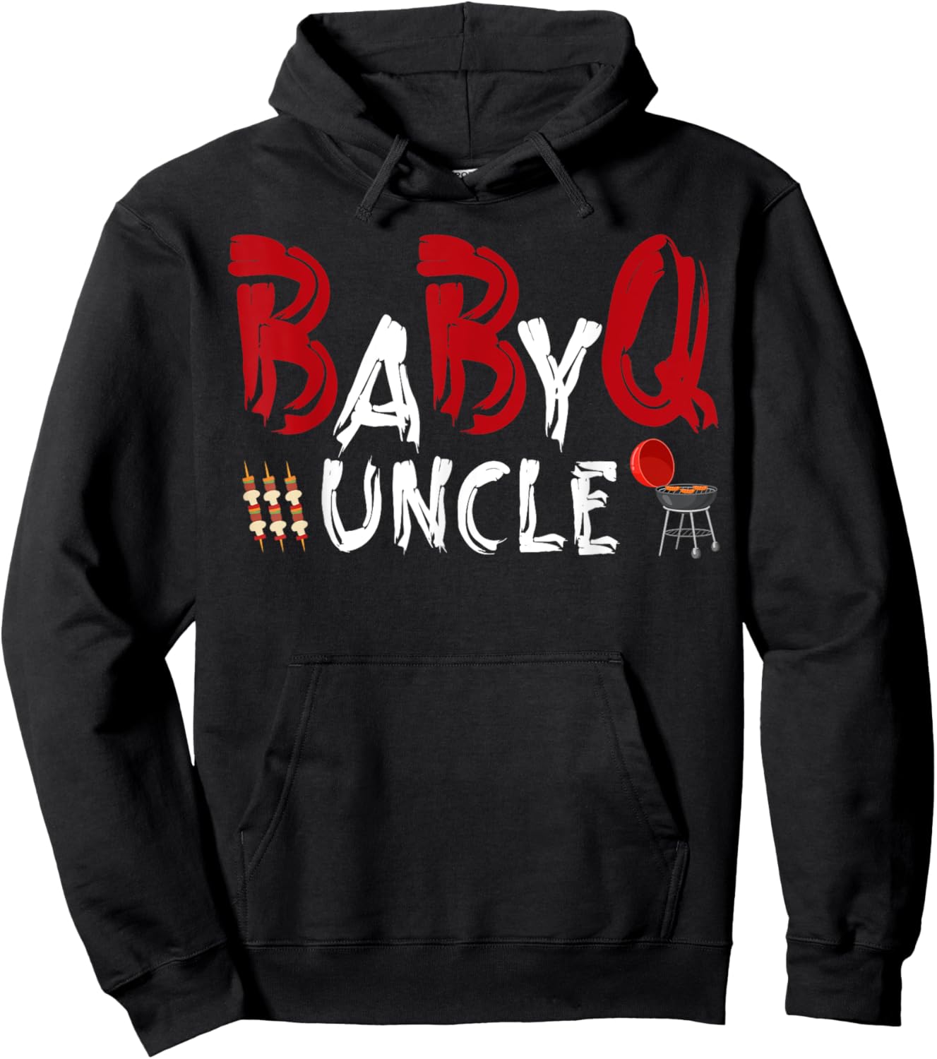 Uncle Baby BBQ Shower Themed Family Matching Barbecue Hoodie - Hoodie | Black