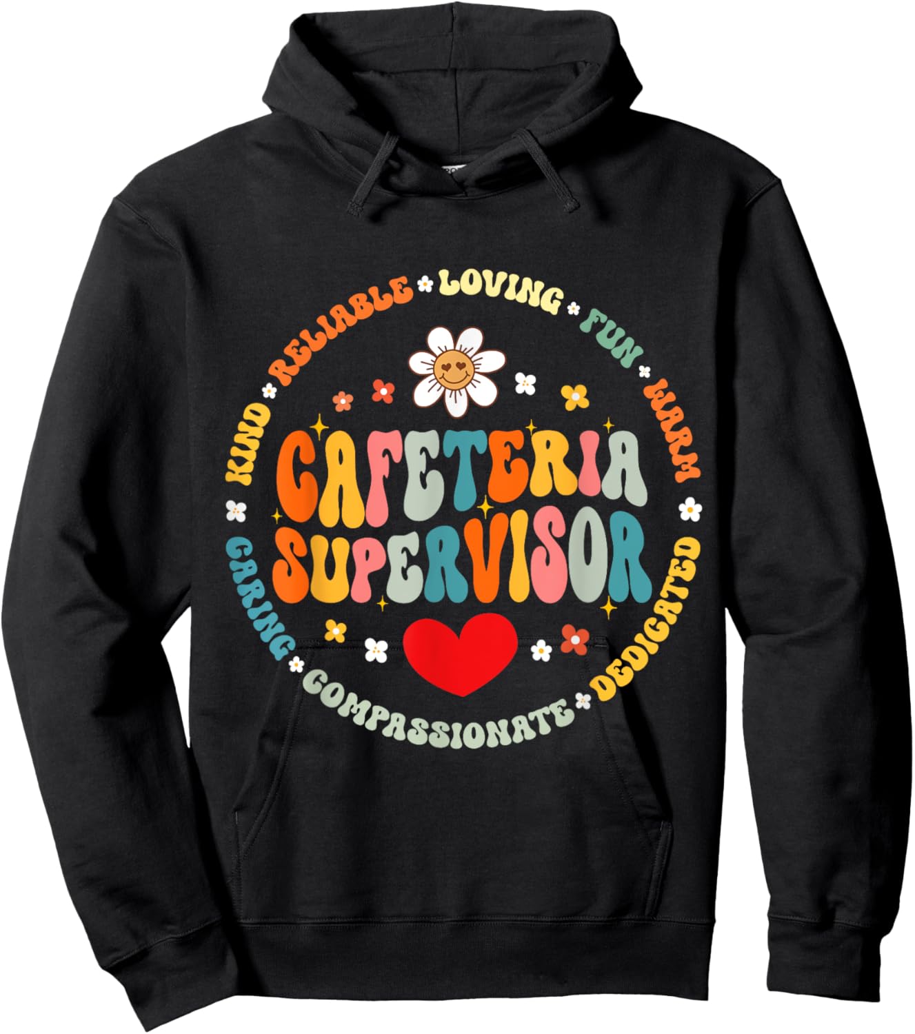 Food Services Crew Cafeteria Supervisor Helper School Squad Hoodie - Hoodie | Black