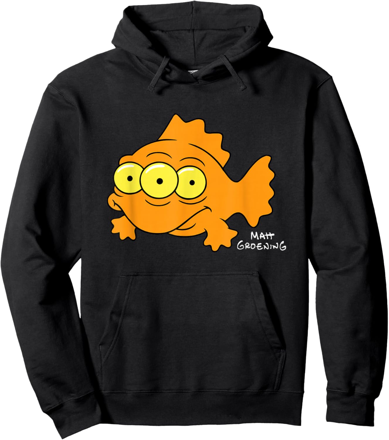 The Simpsons Blinky Three-Eyed Nuclear Fish Center Icon Hoodie - Hoodie | Black