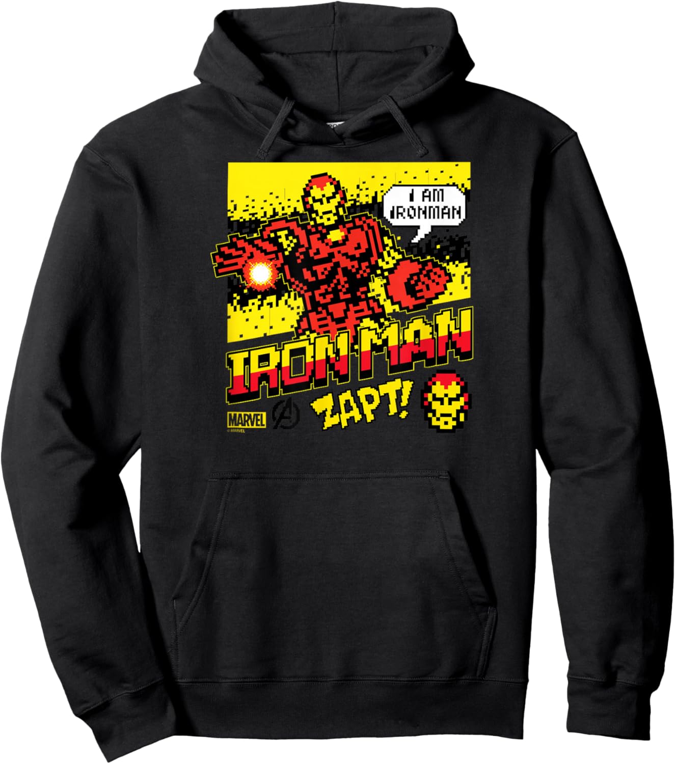Iron Man - 8-Bit Hoodie - Hoodie | Black