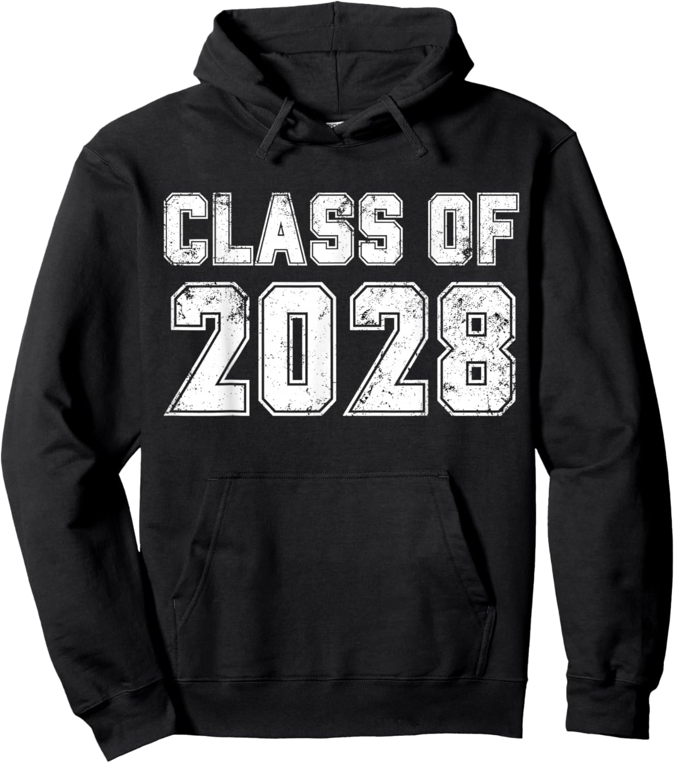 Class of 2028 Vintage Freshman Class 2028 Senior Graduation Hoodie - Hoodie | Black