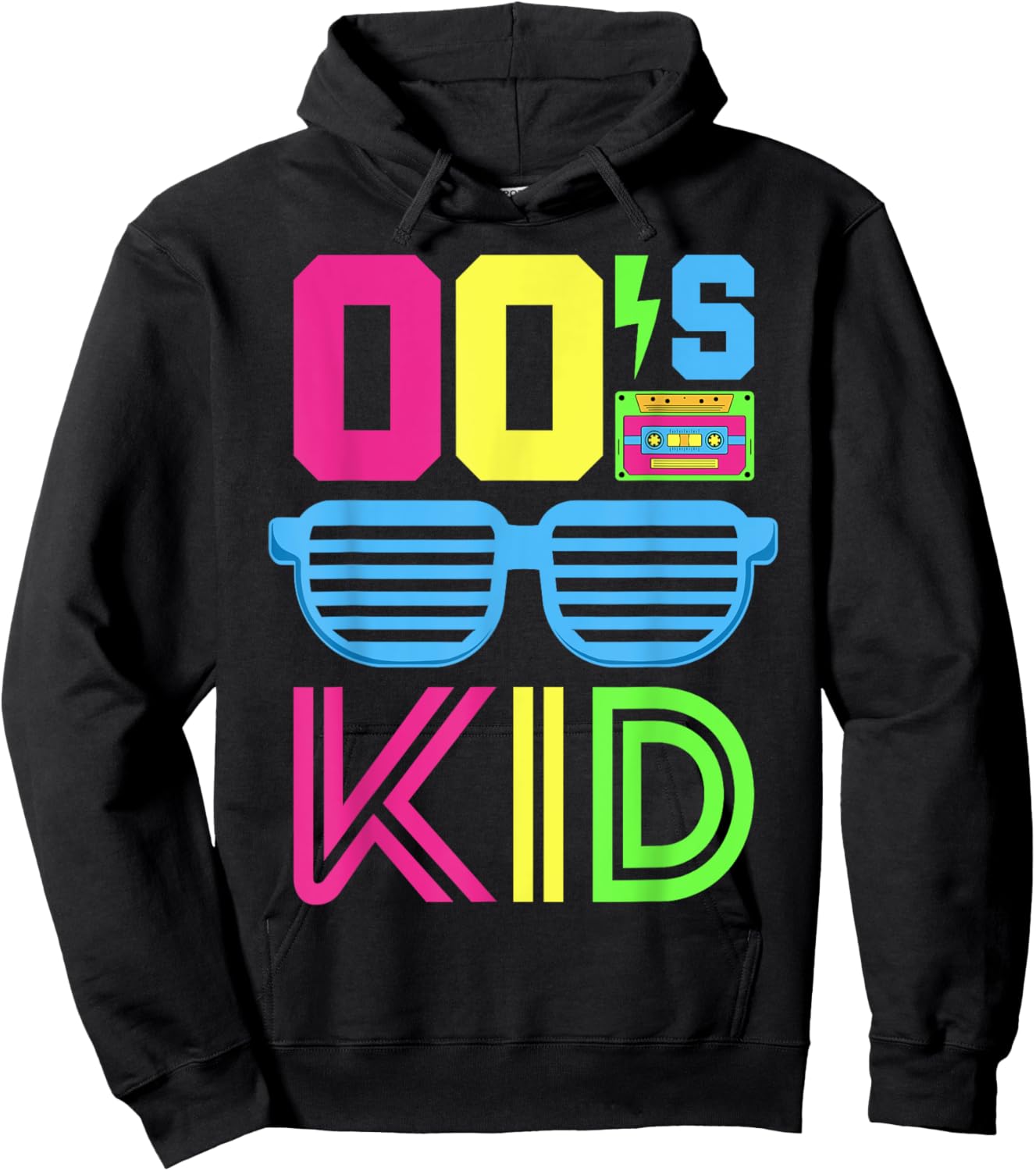 2000's Kid 00s Themed Party 2000s Costume Early 2000s Outfit Hoodie - Hoodie | Black