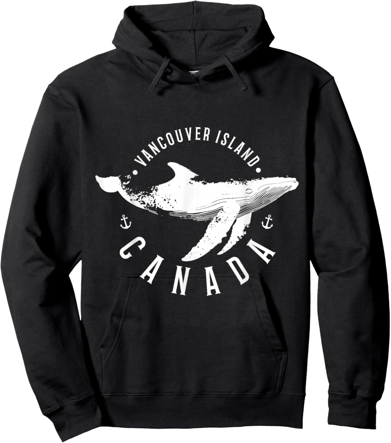Vancouver Island British Columbia Souvenir Canada Whale Hoodie - Hoodie | Black
