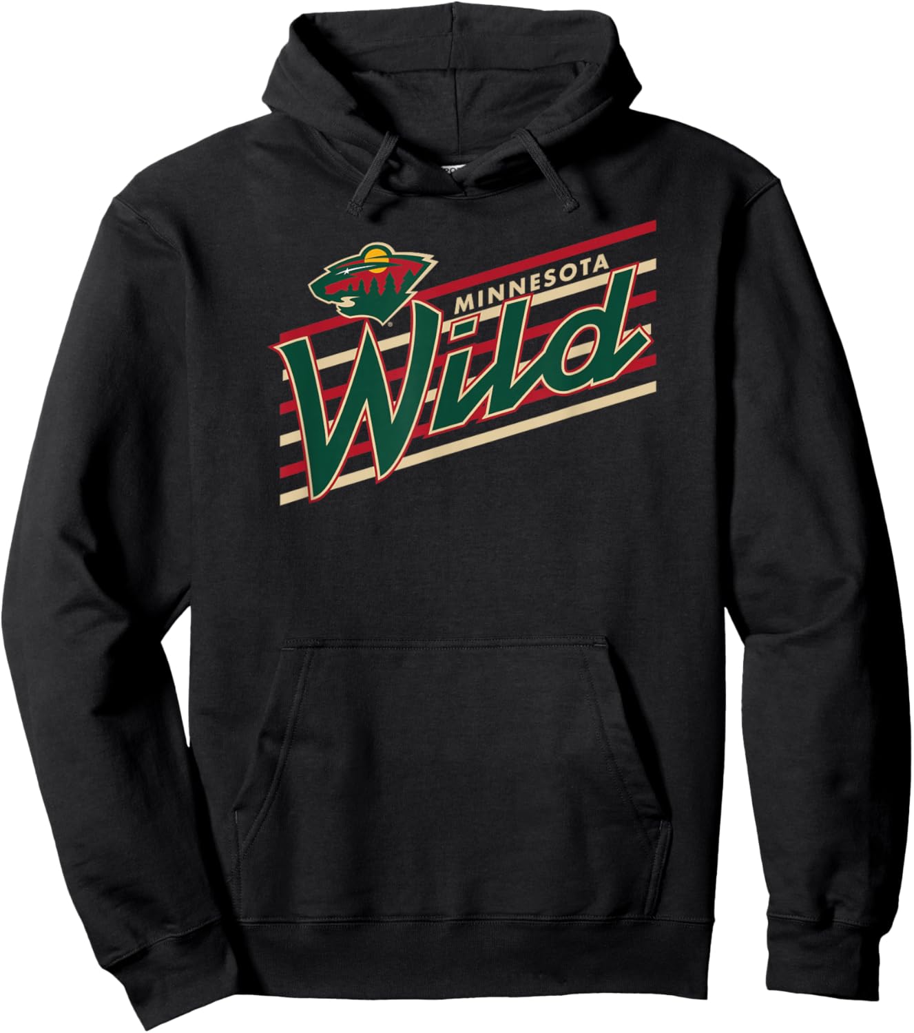 Minnesota Wild Retro Performer Officially Licensed Hoodie - Hoodie | Black