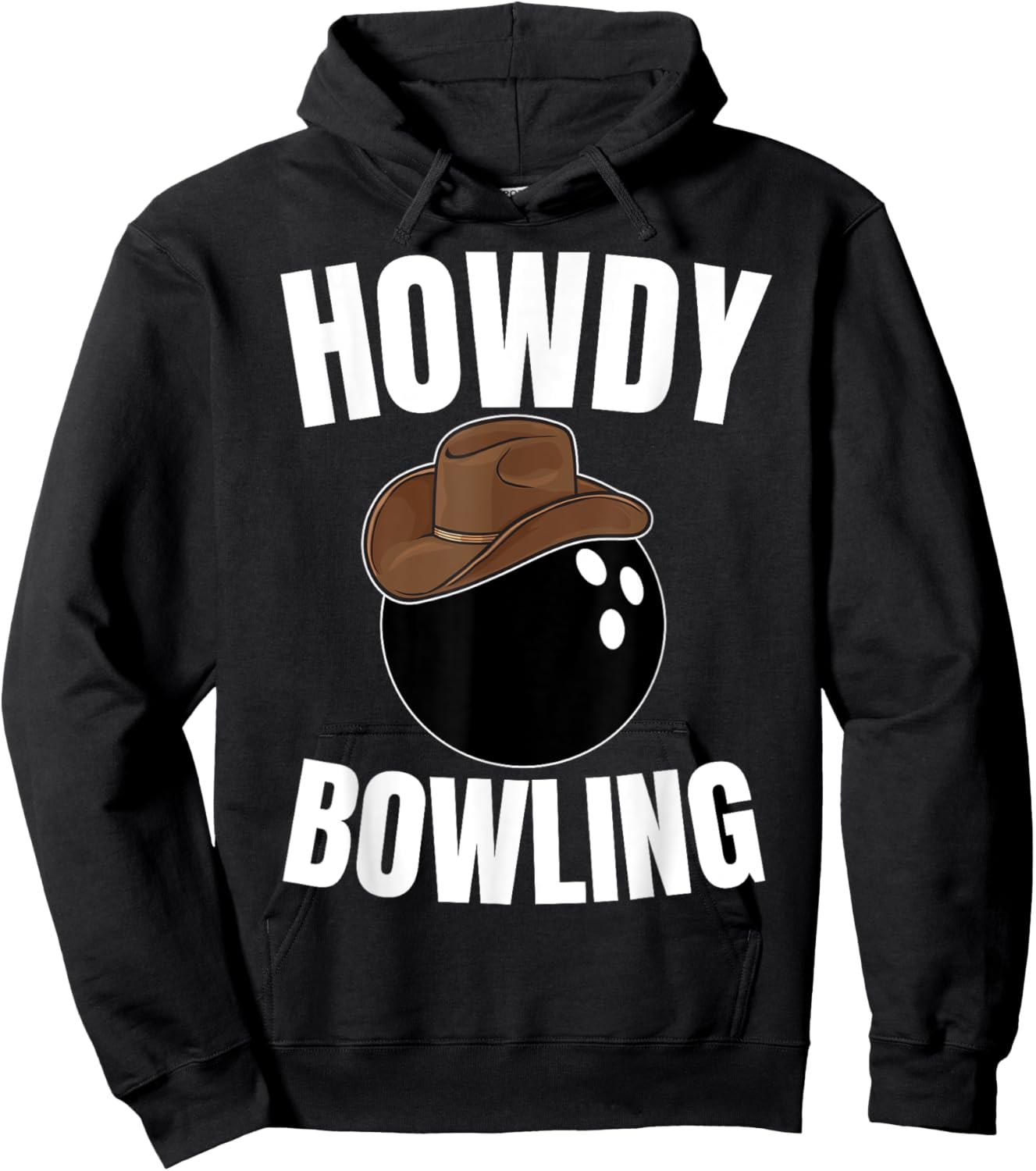 Howdy Bowling Cowboy Cowgirl Western Bowling Lover Hoodie - Hoodie | Black