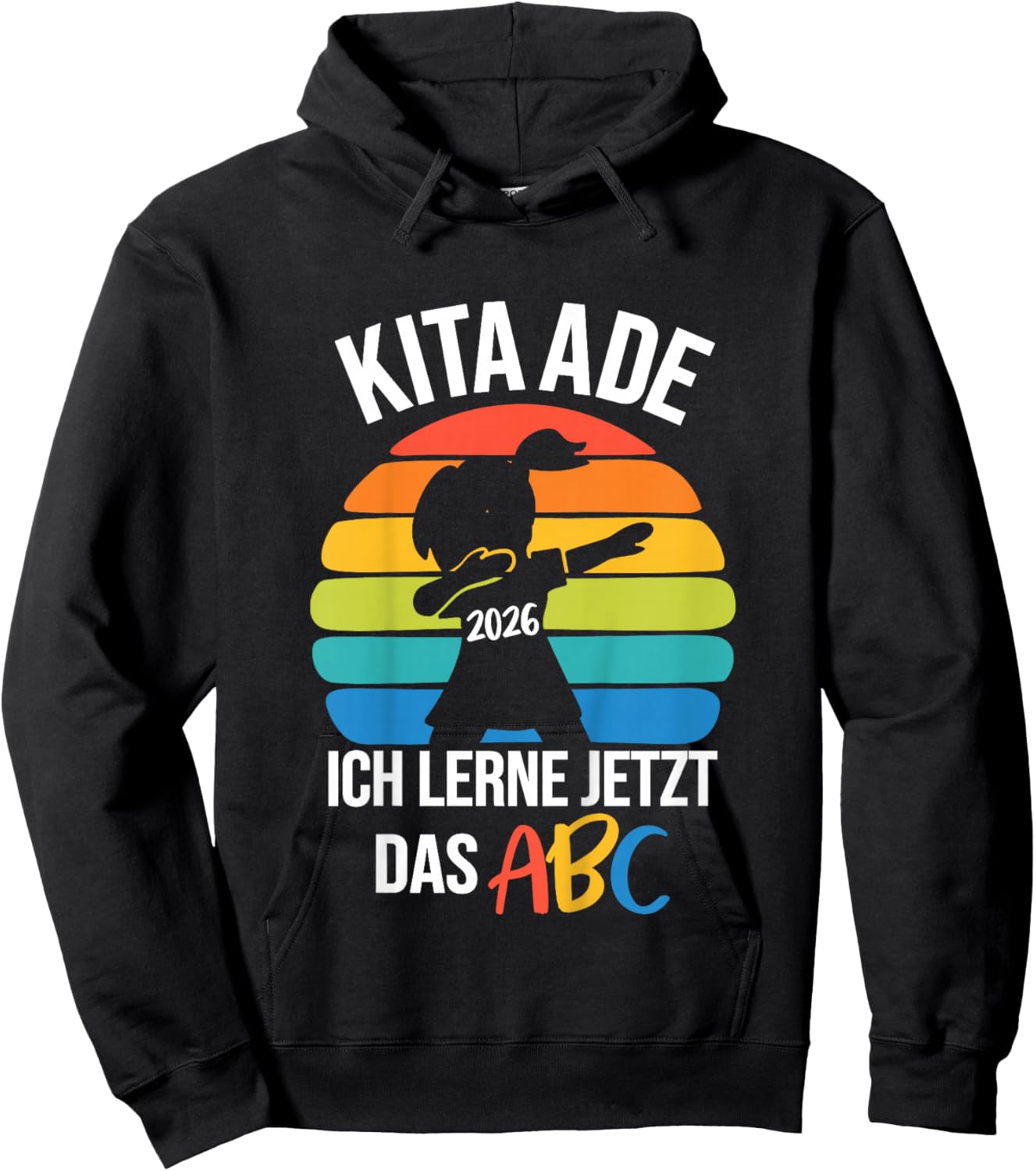 Kinder Bäm Kita Abgänger 2026 Einschulung Schulkind Kita Ade 2026 Hoodie - Hoodie | Black