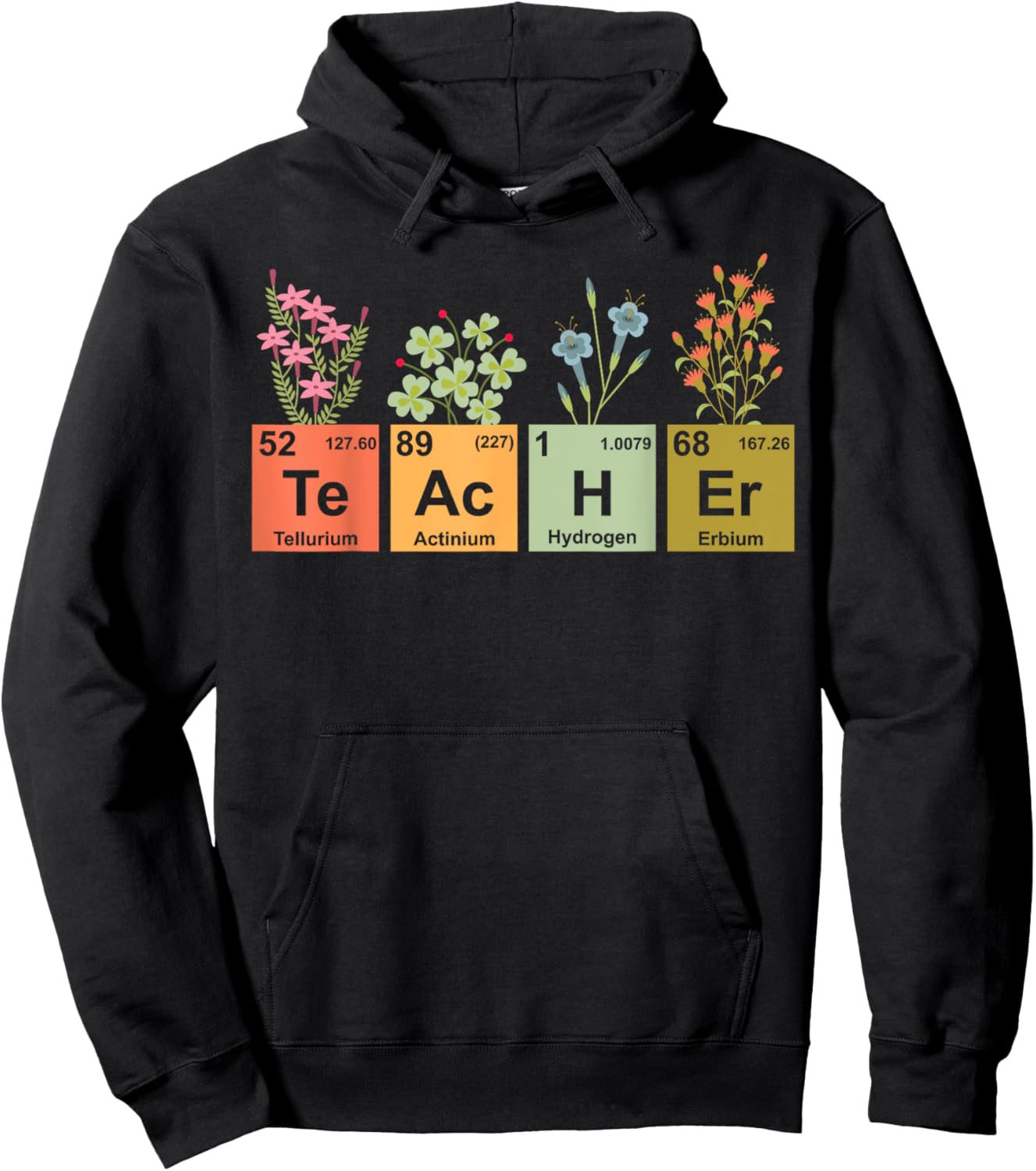 Chemistry Science Teacher Periodic Table Floral School Hoodie - Hoodie | Black