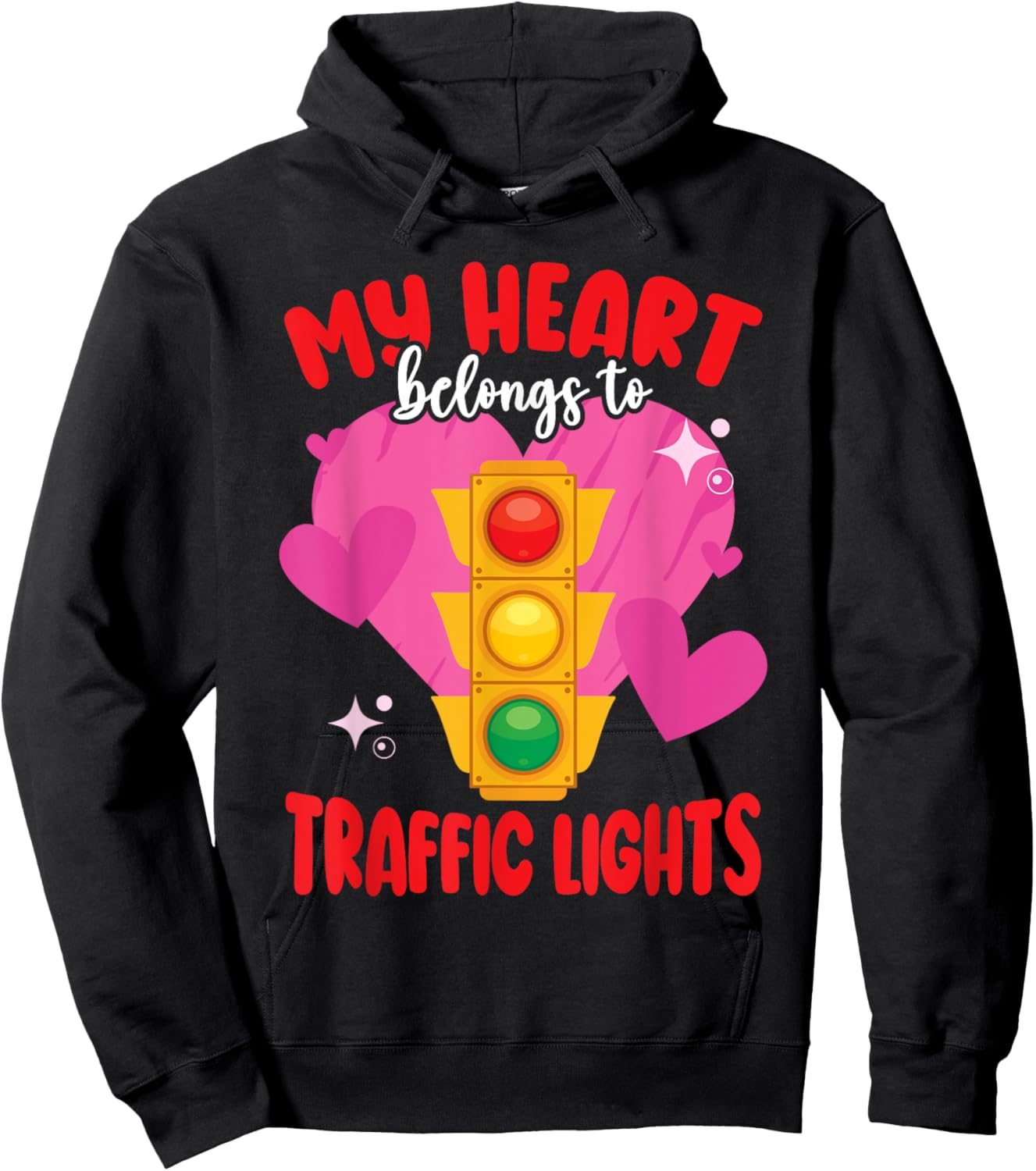 Halloween Traffic Light My Heart Belongs To Traffic Lights Hoodie - Hoodie | Black