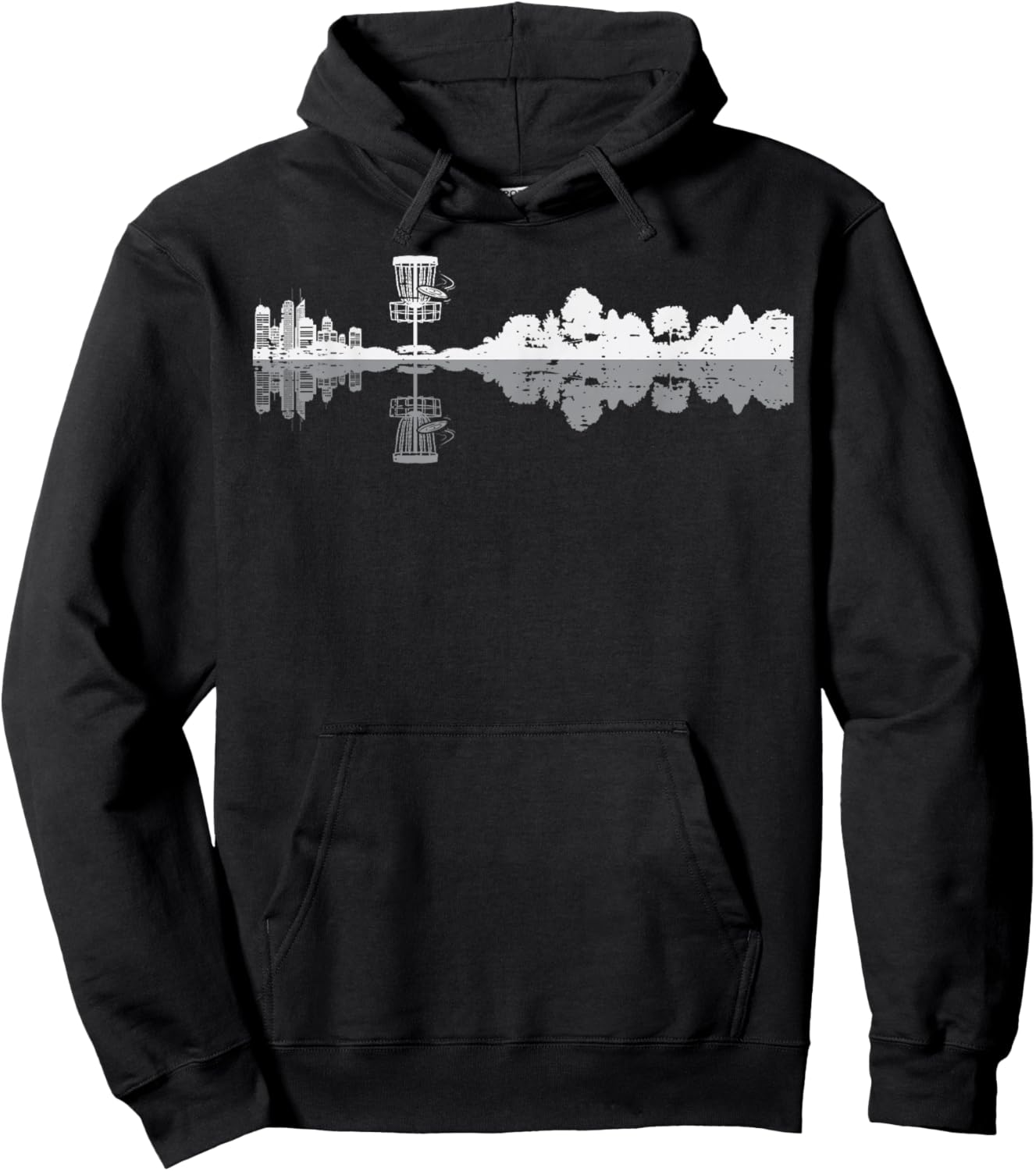 Disc Golf Trees Landscape Frisbee Golfer Frolf Men Women Kid Hoodie - Hoodie | Black