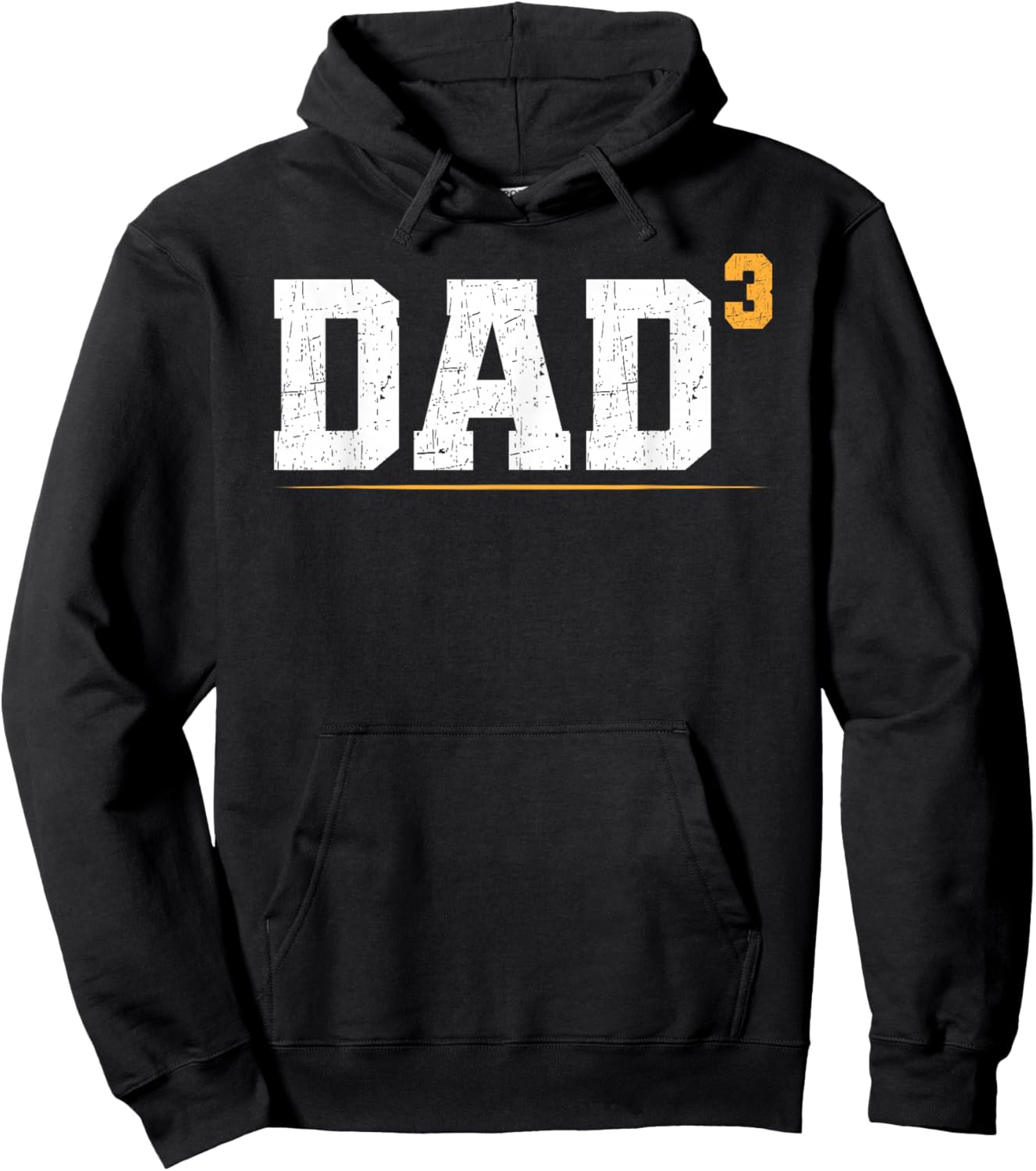 Dad of Three Triplet Dad of 3 Proud Father of Three Hoodie - Hoodie | Black
