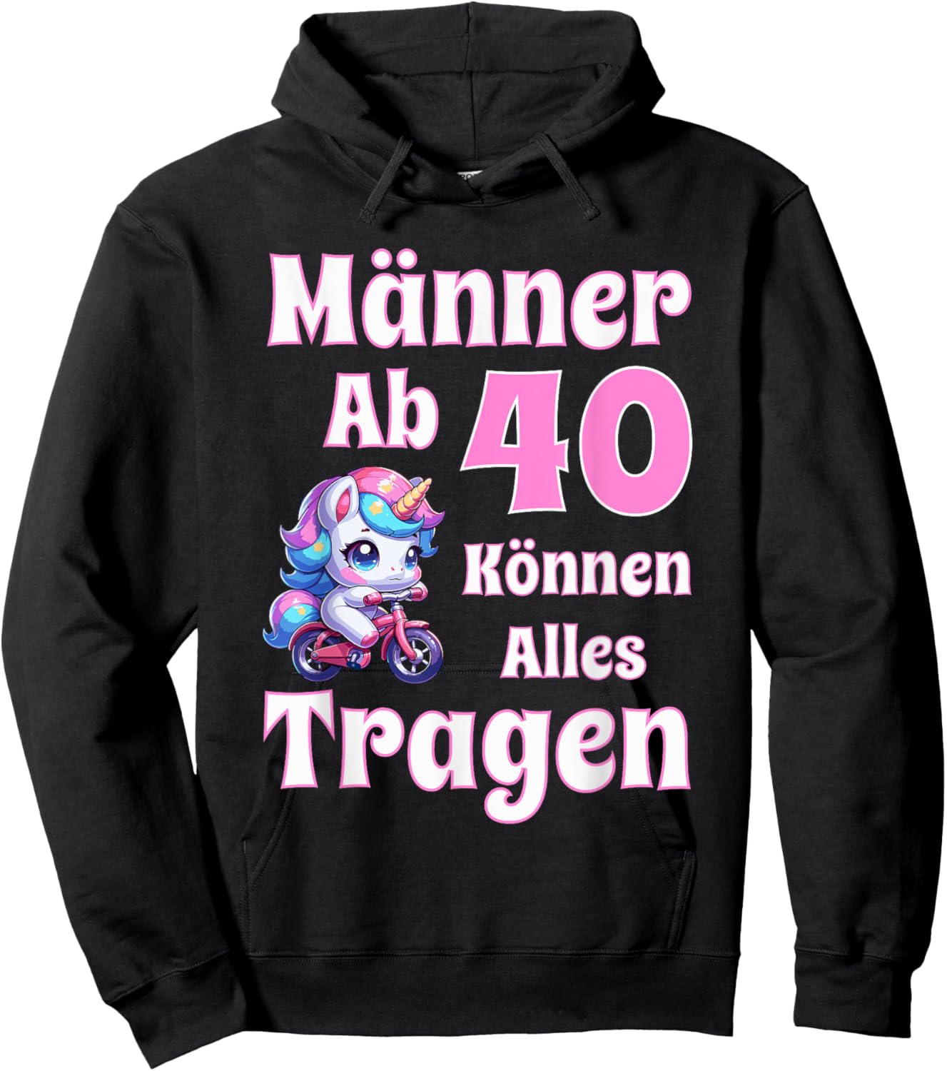 Männer Ab 40 Können Alles Tragen Lustige Geburtstag Sprüche Hoodie - Hoodie | Black