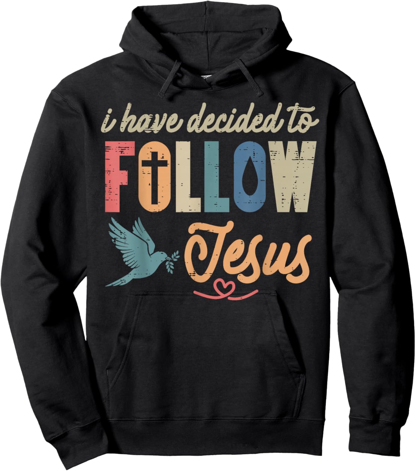 Christian, J'Ai décidé de Suivre Jésus, Dieu, Hommes, Femmes, Enfants Hoodie - Hoodie | Black