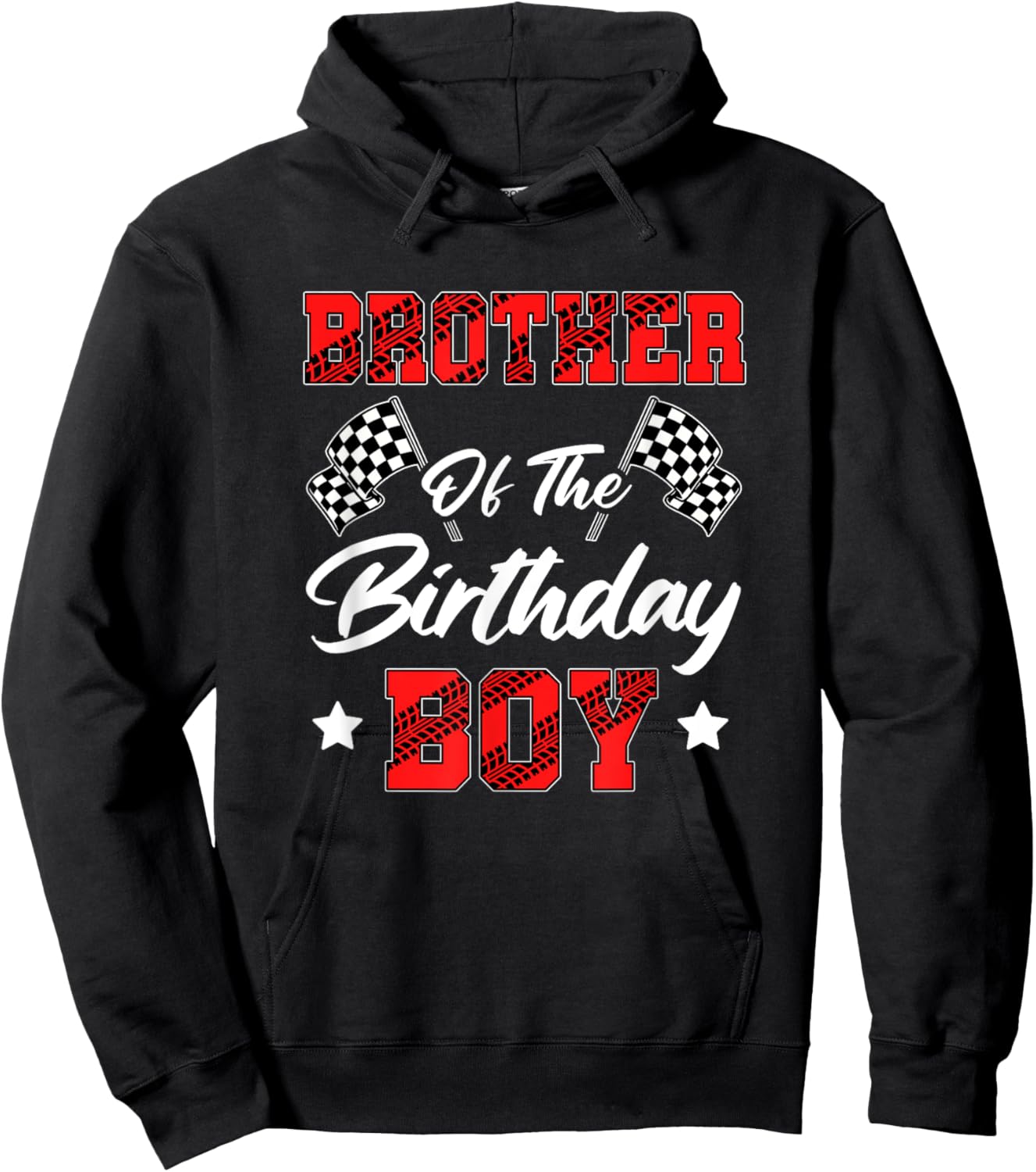 Race Car Brother Of The Birthday Boy Racing Family Pit Crew Hoodie - Hoodie | Black