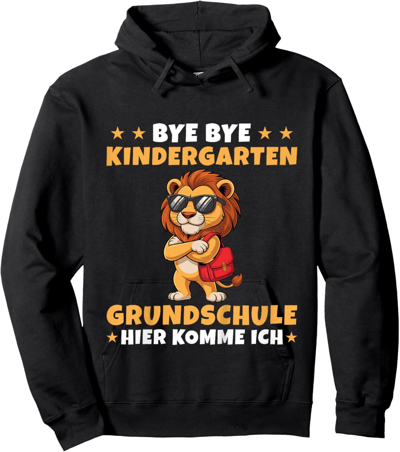 Kinder Grundschule Ich komme Löwe Einschulung Hoodie - Hoodie | Black