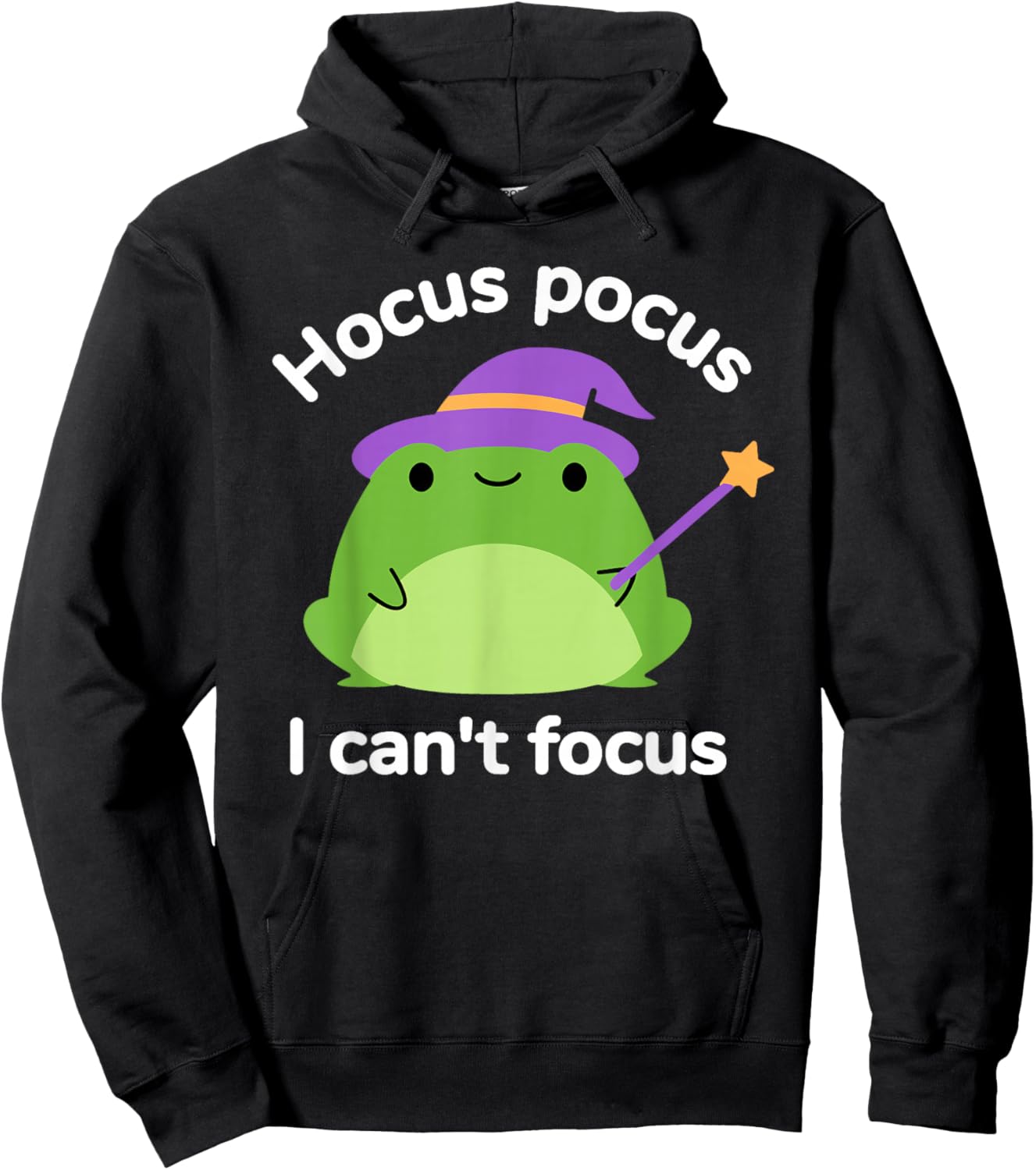 Humour ADHD Hyperactivity Disorder Hocus Pocus I Cant Focus Hoodie - Hoodie | Black