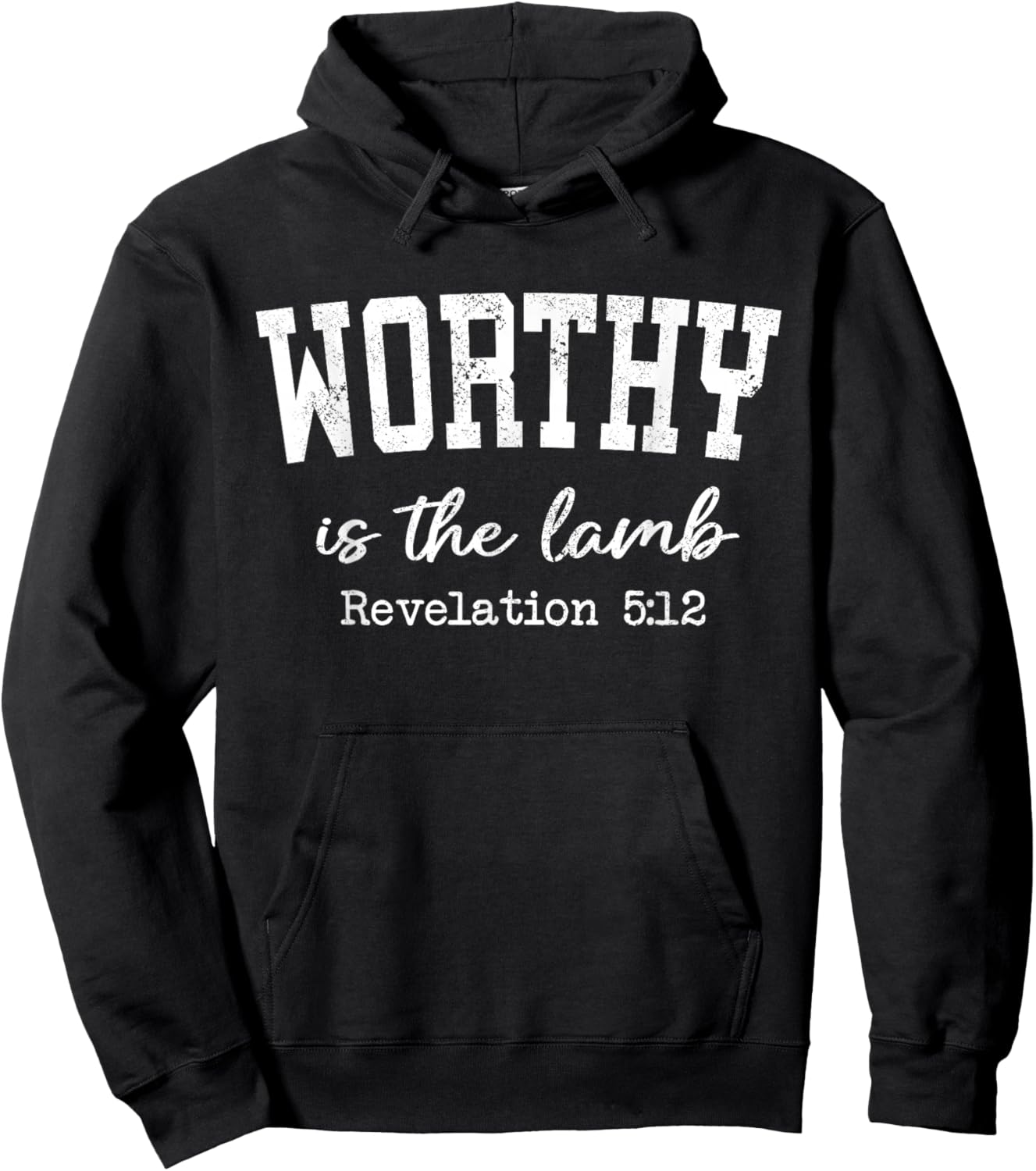 Women Christian Shirts Men Worthy is The Lamb Worship Jesus Hoodie - Hoodie | Black