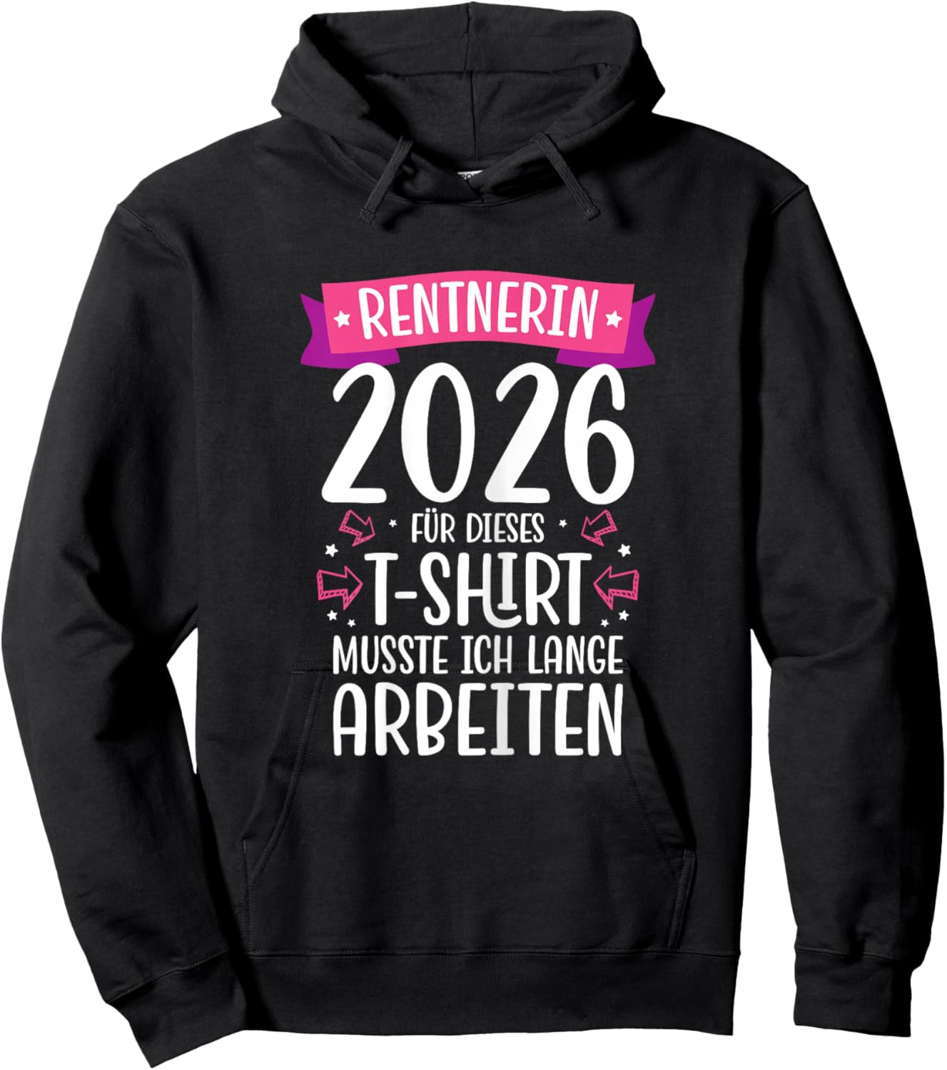 Renteneintritt Frau Ruhestand Rente 2026 Rentnerin Hoodie - Hoodie | Black