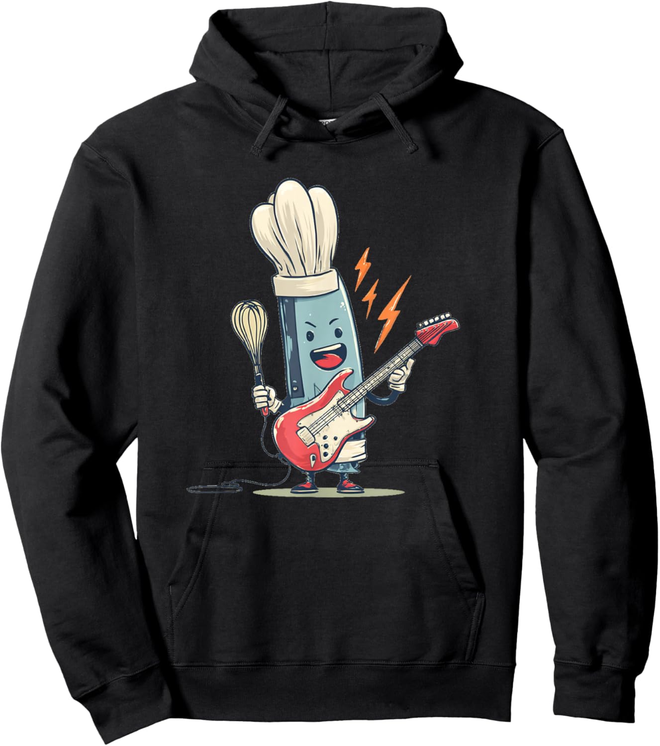 Funny Kitchen Rock Costume for Guitar Lovers and Cooking Hoodie - Hoodie | Black